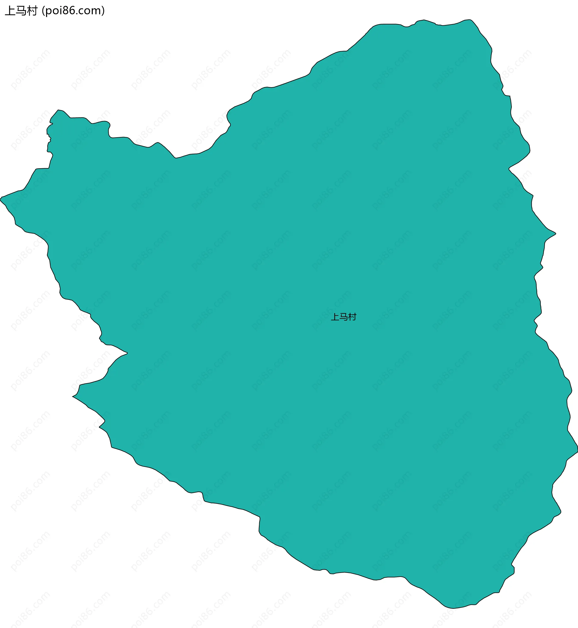 上马村边界地图