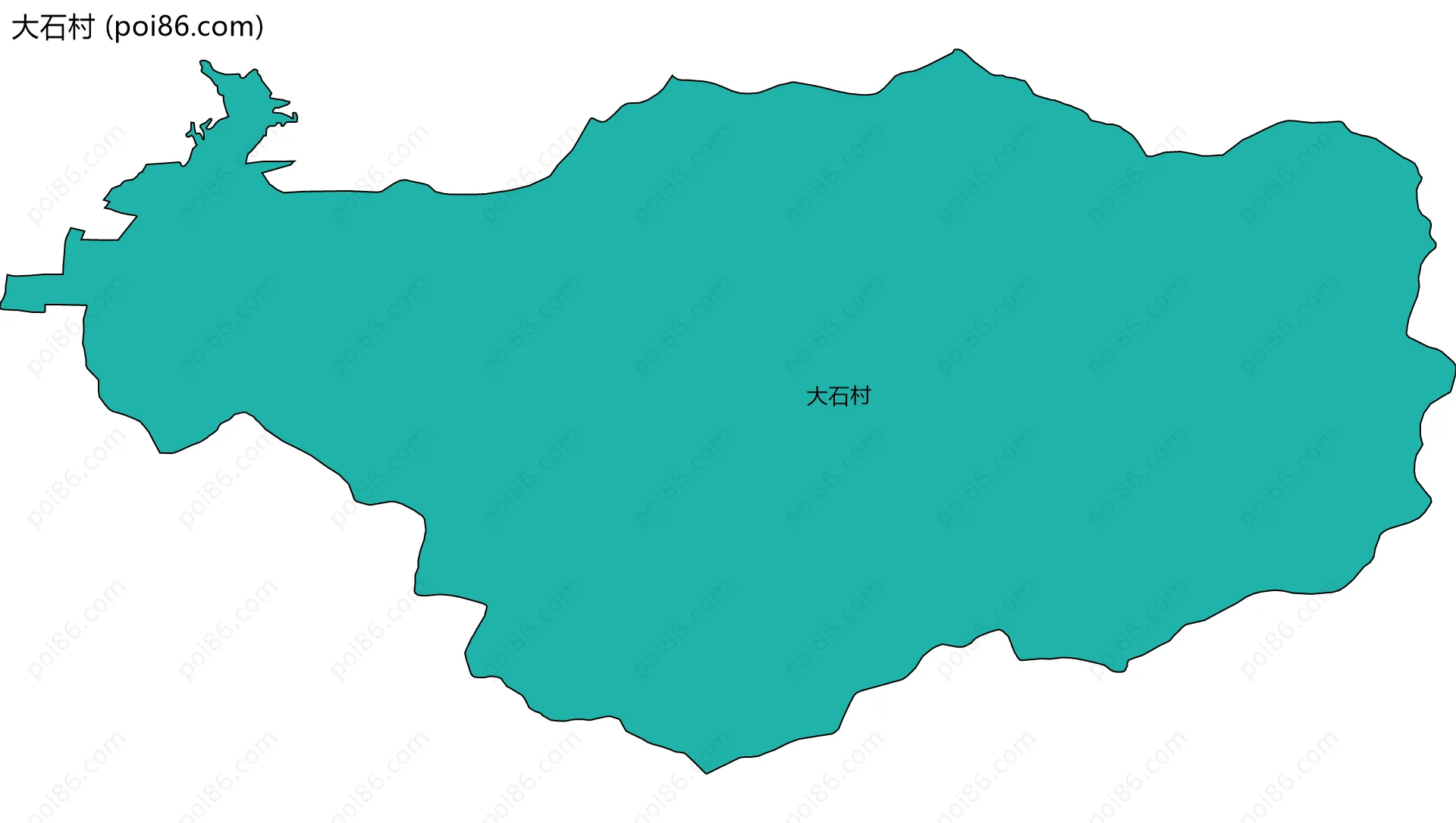 大石村边界地图