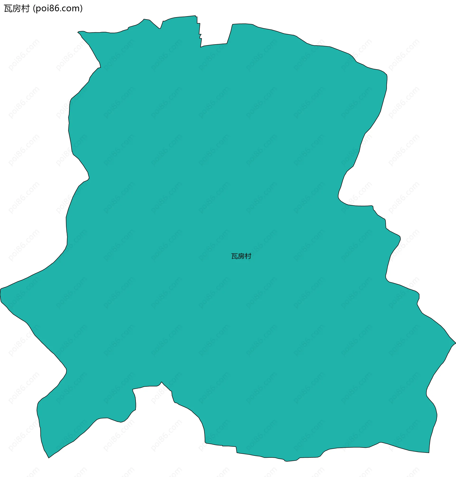 瓦房村边界地图