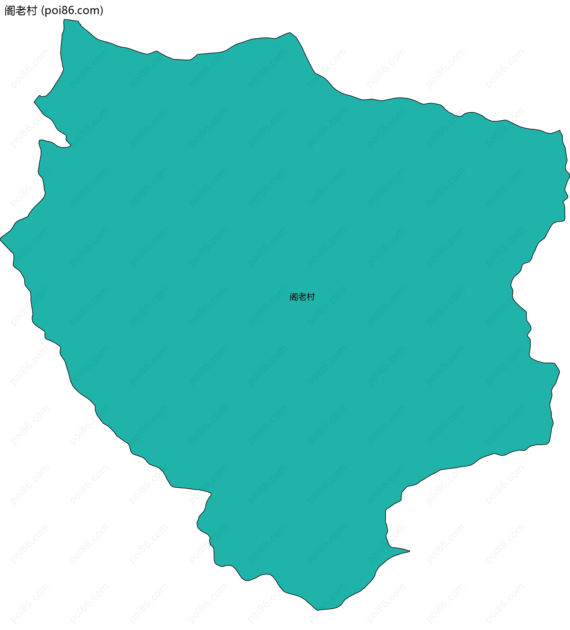 阁老村边界地图