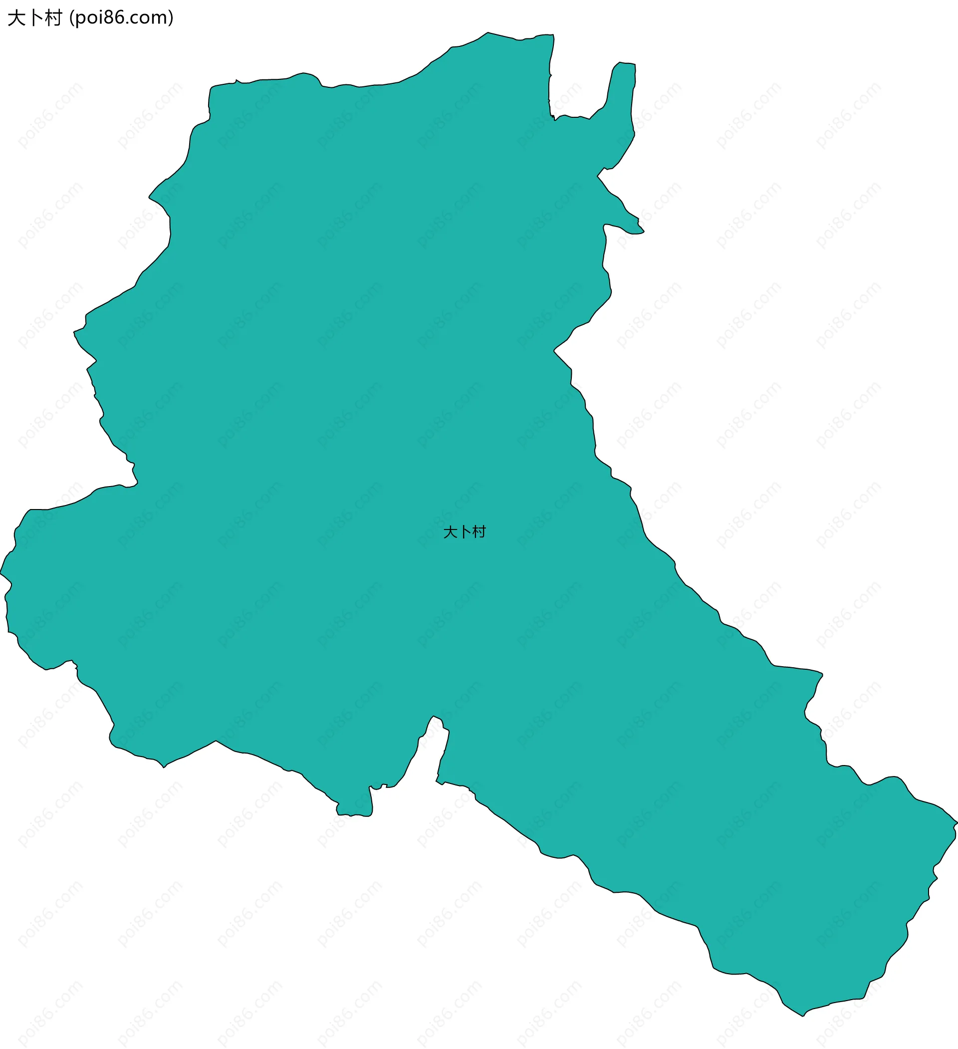 大卜村边界地图