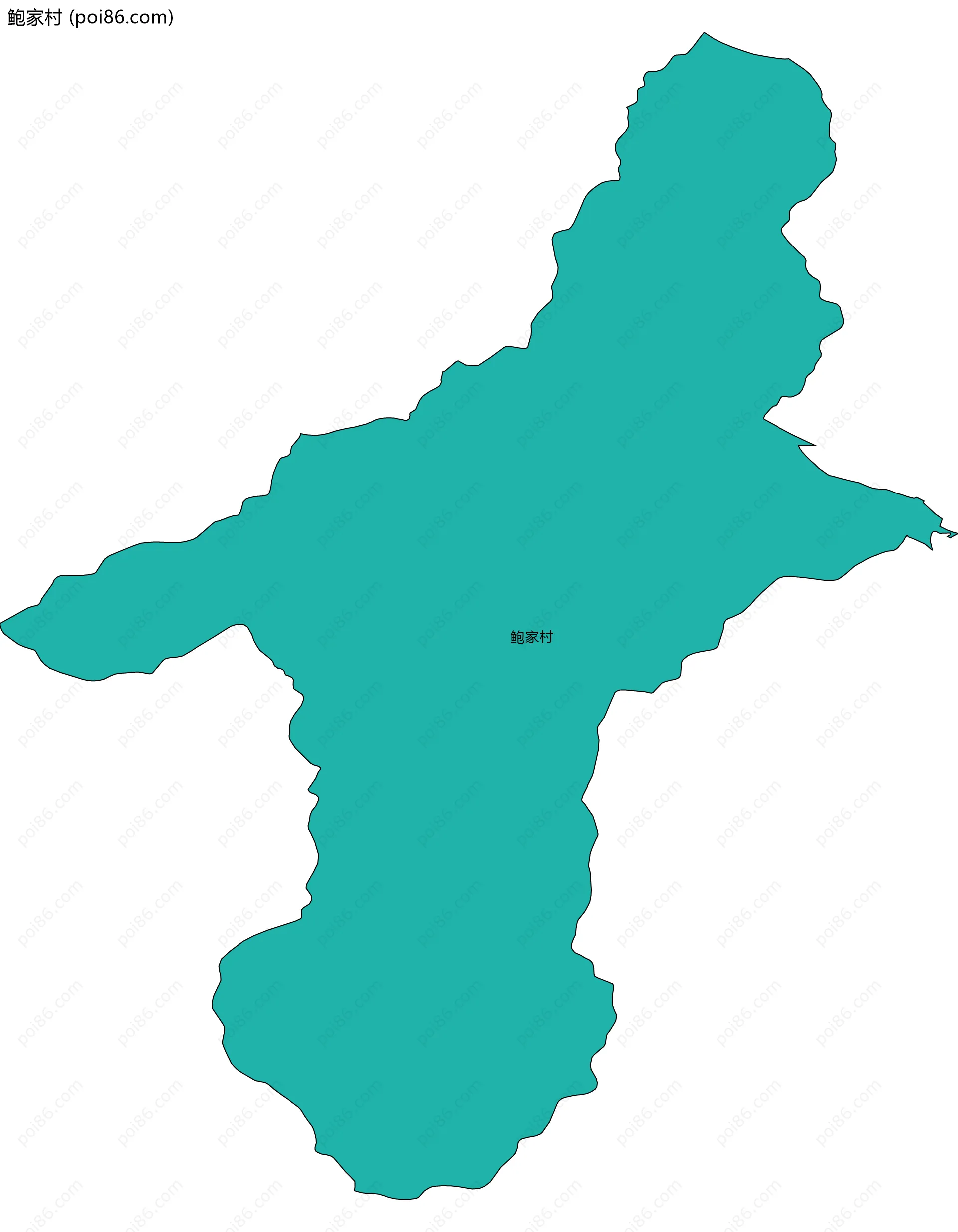 鲍家村边界地图