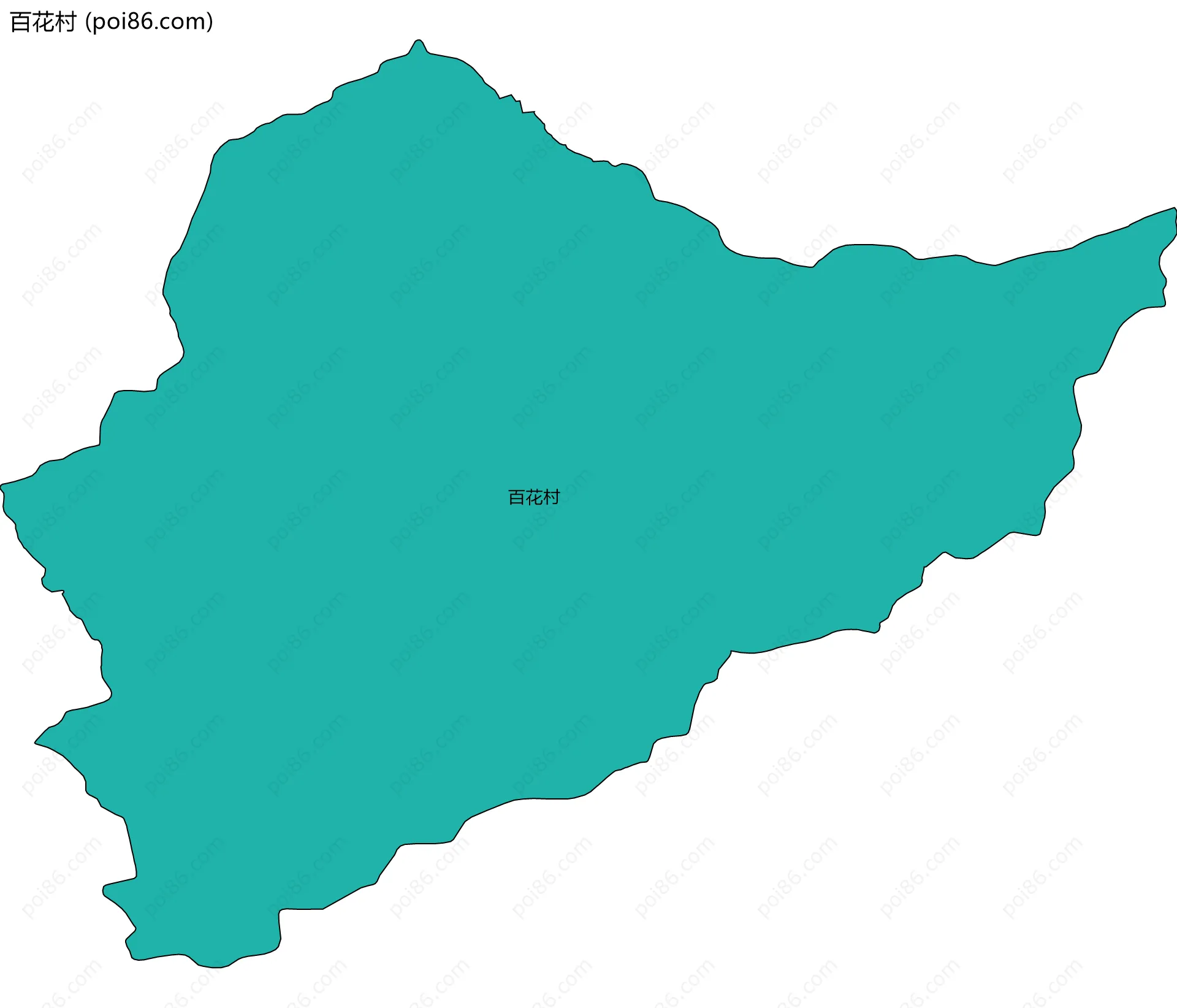 百花村边界地图