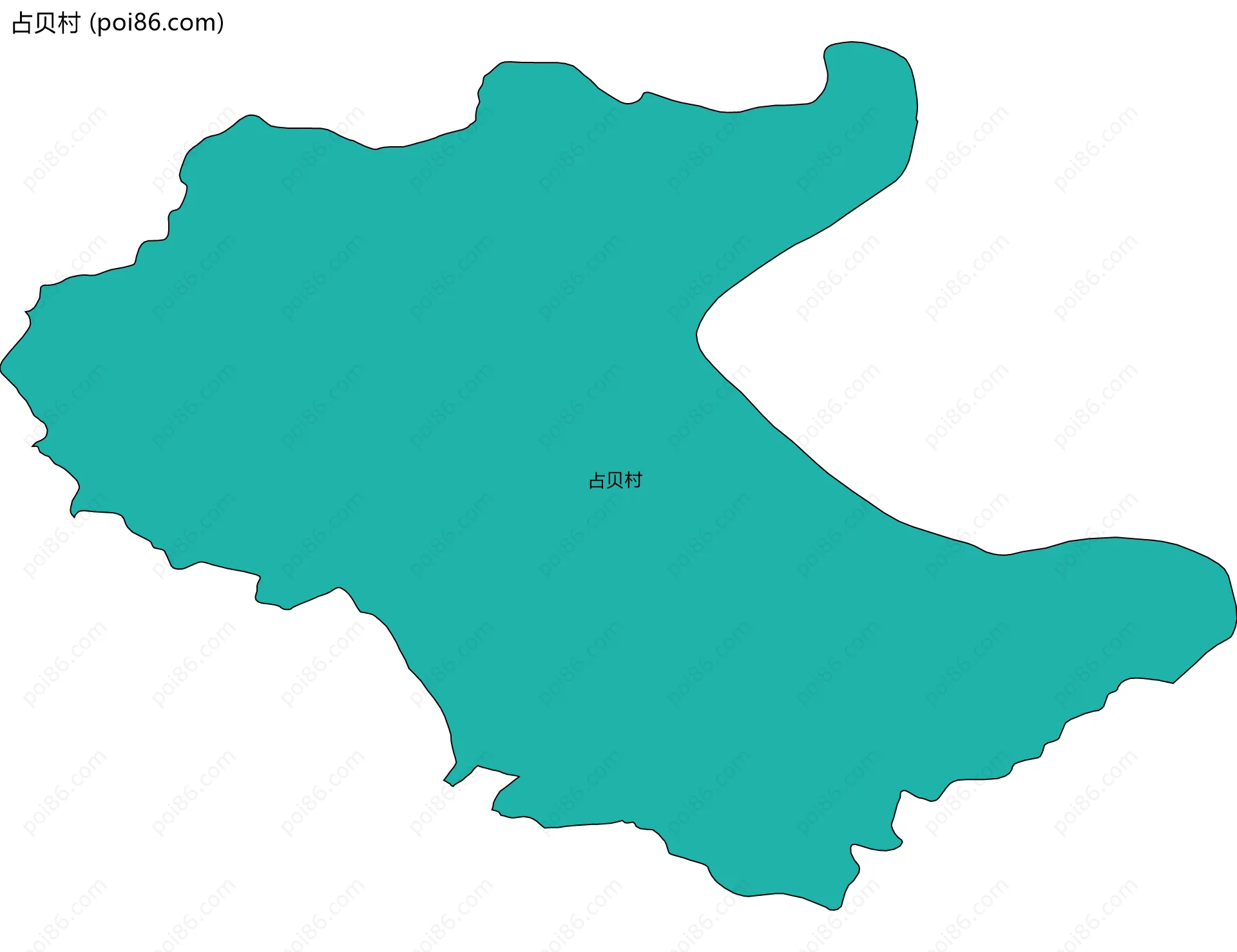 占贝村边界地图