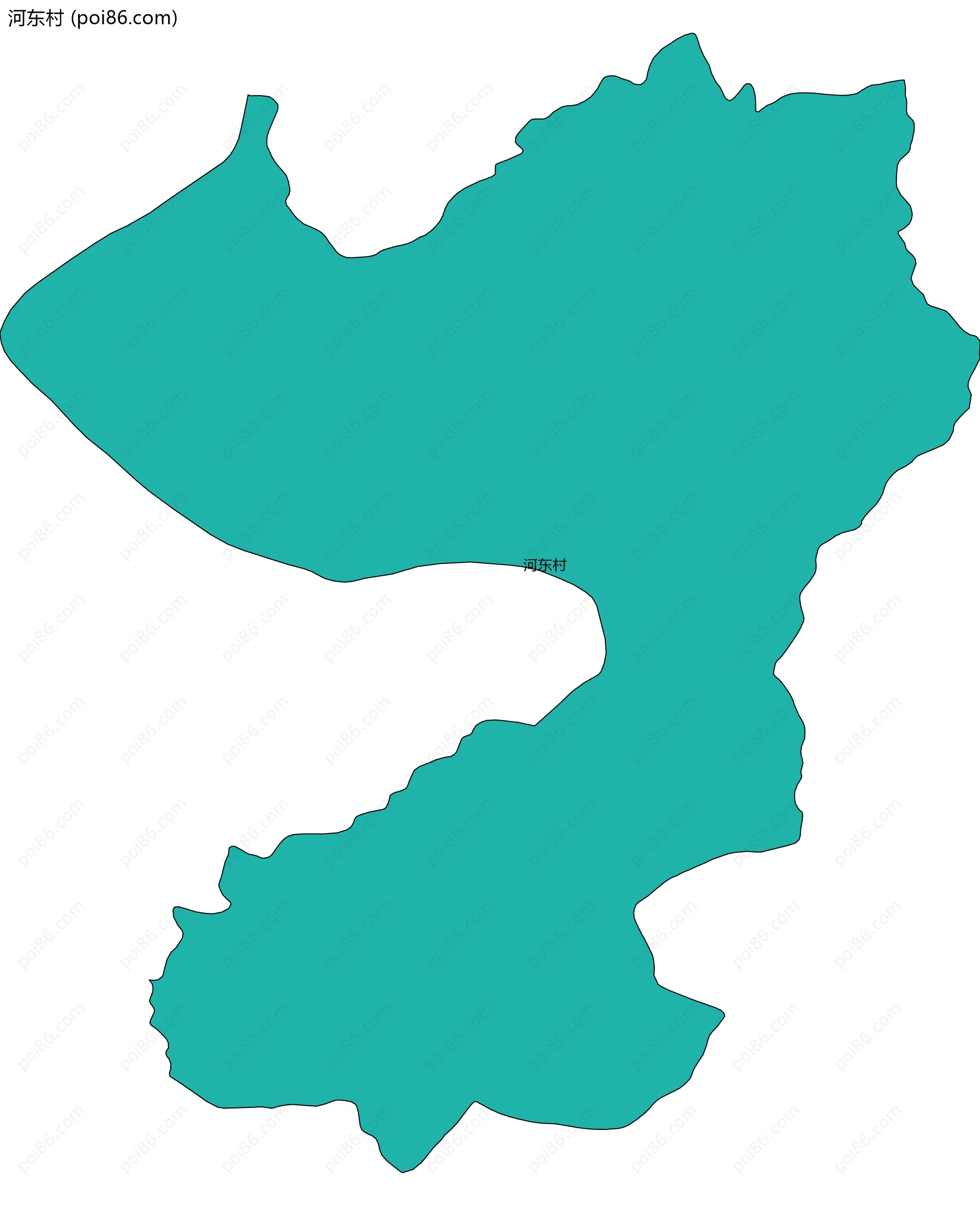 河东村边界地图