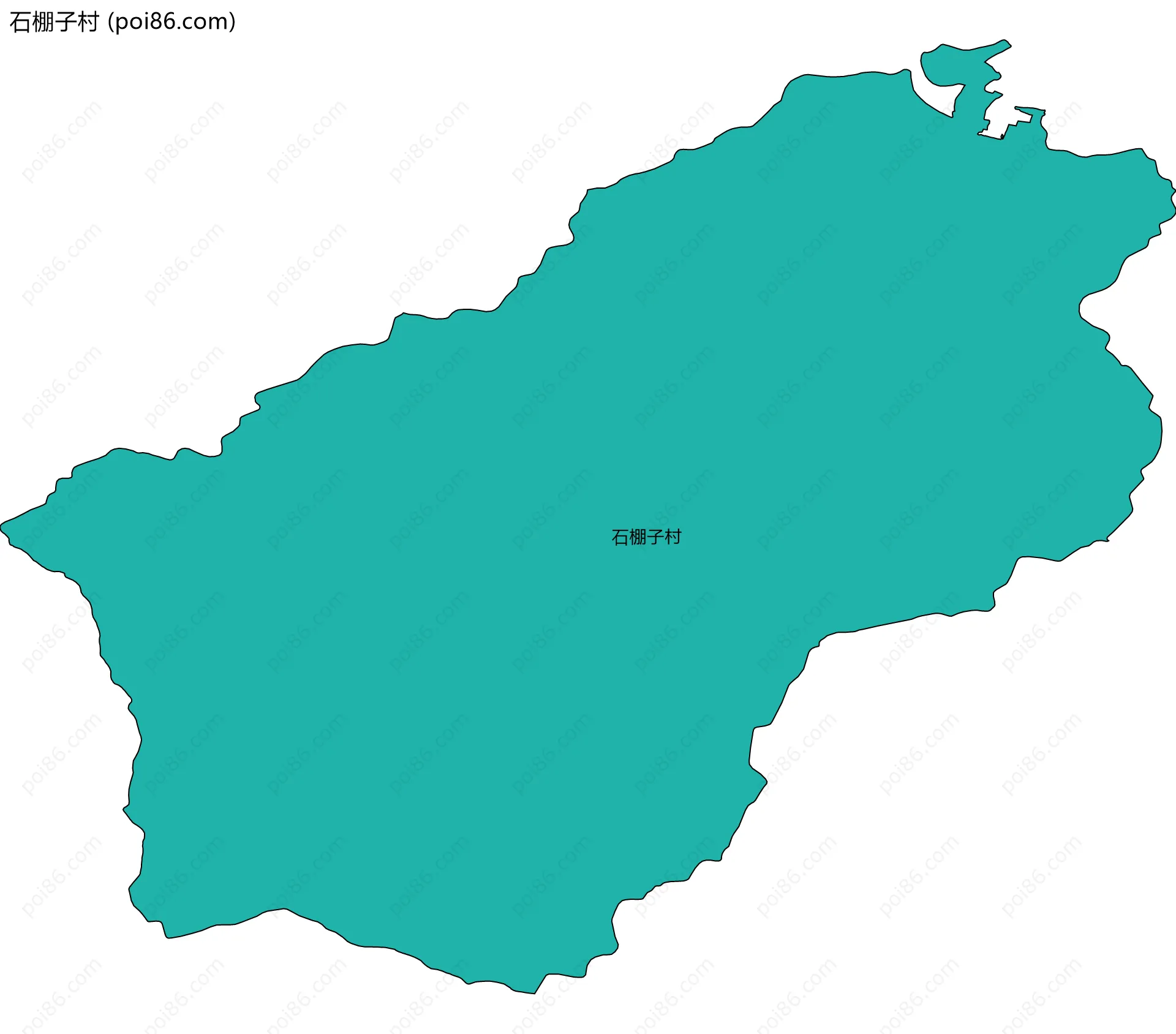 石棚子村边界地图