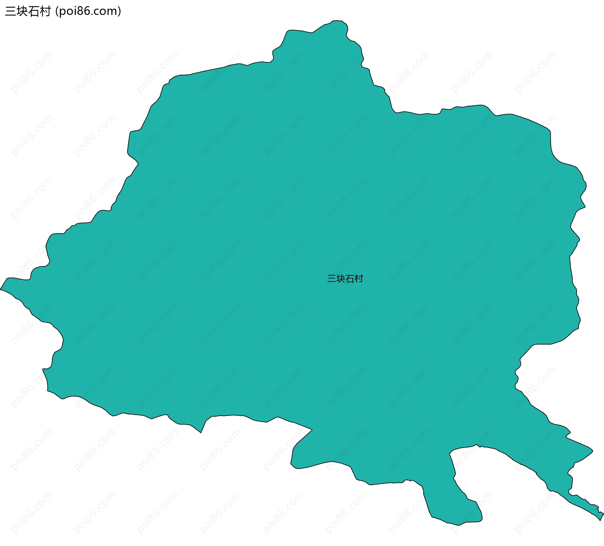 三块石村边界地图