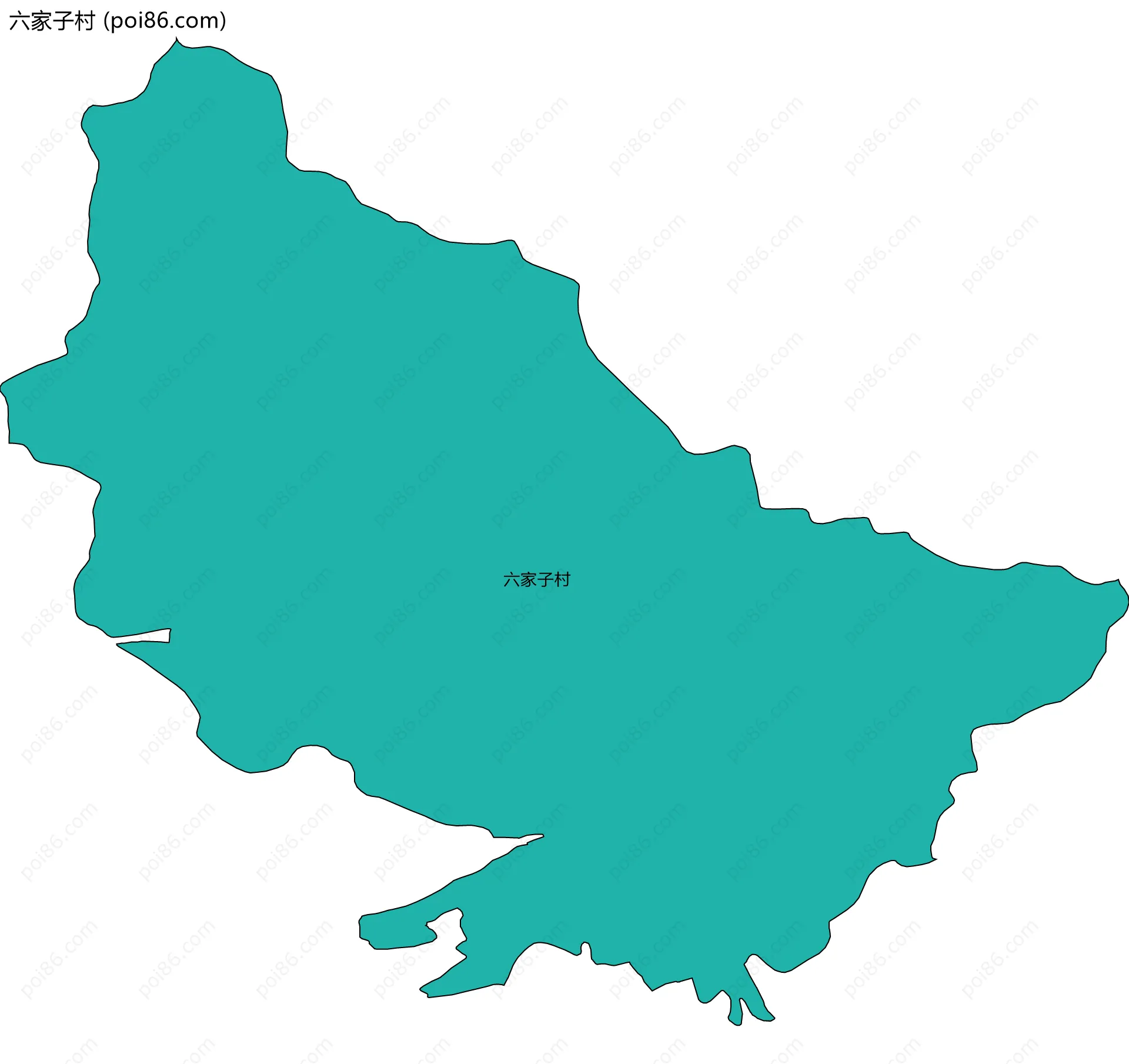 六家子村边界地图