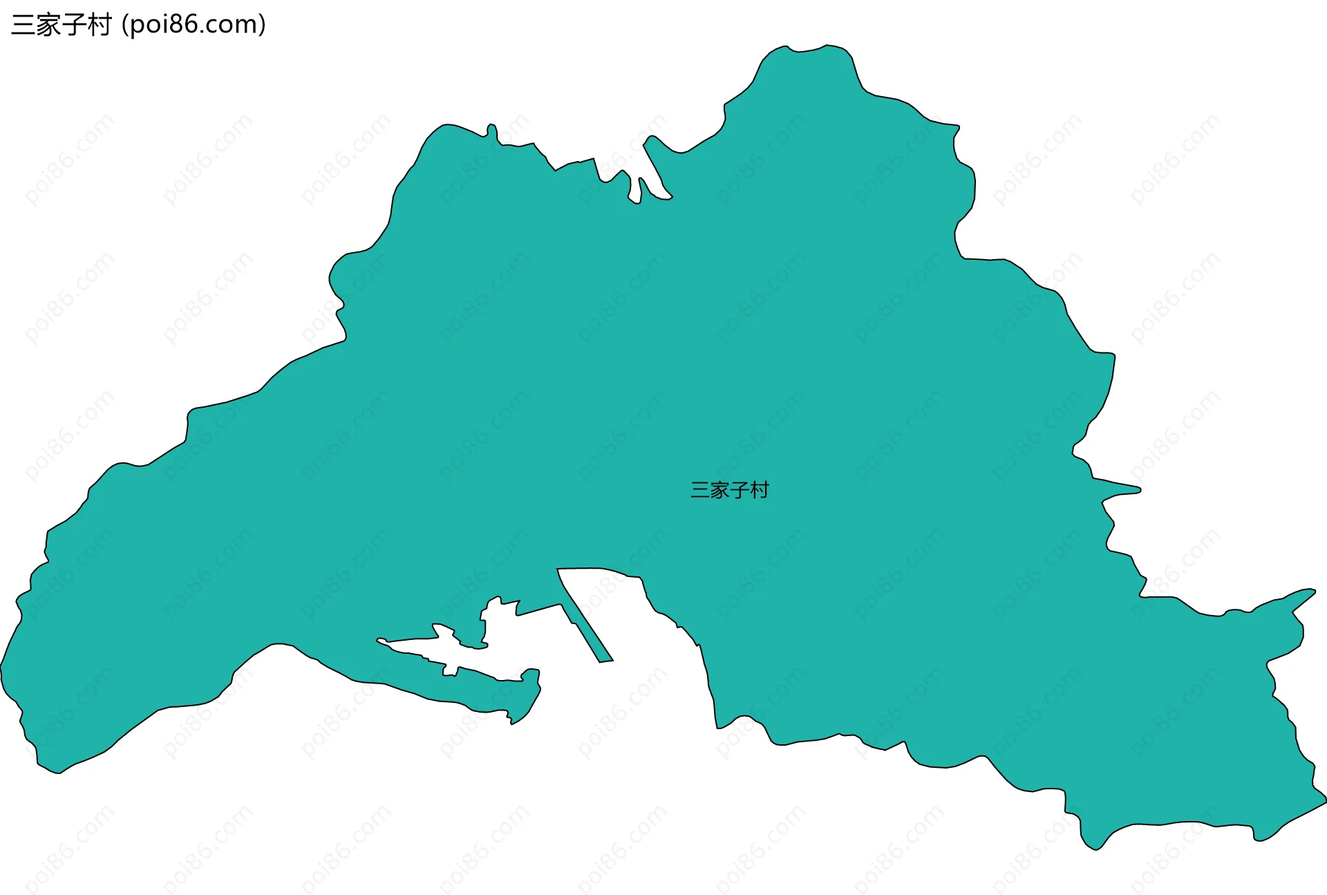 三家子村边界地图