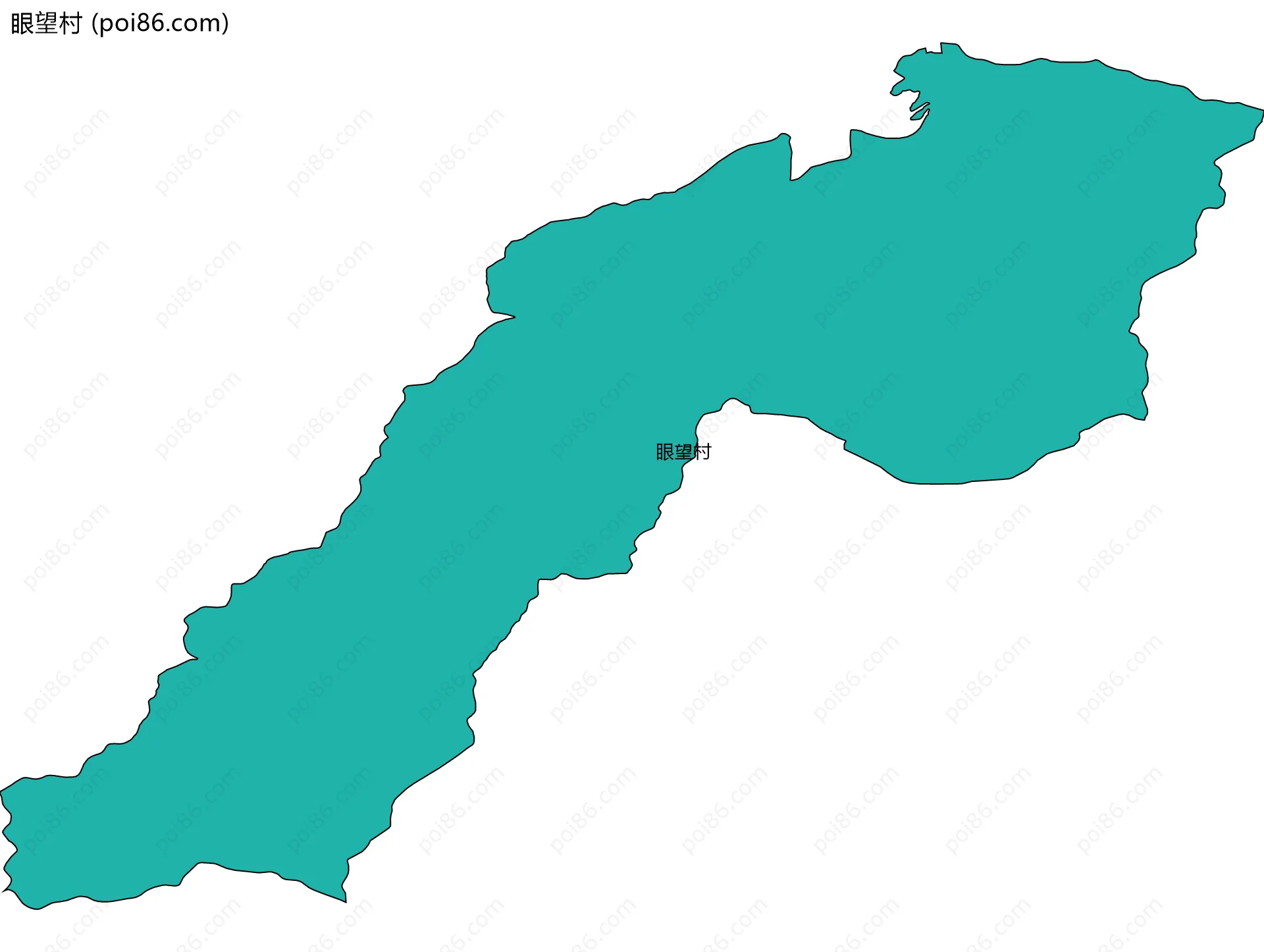 眼望村边界地图