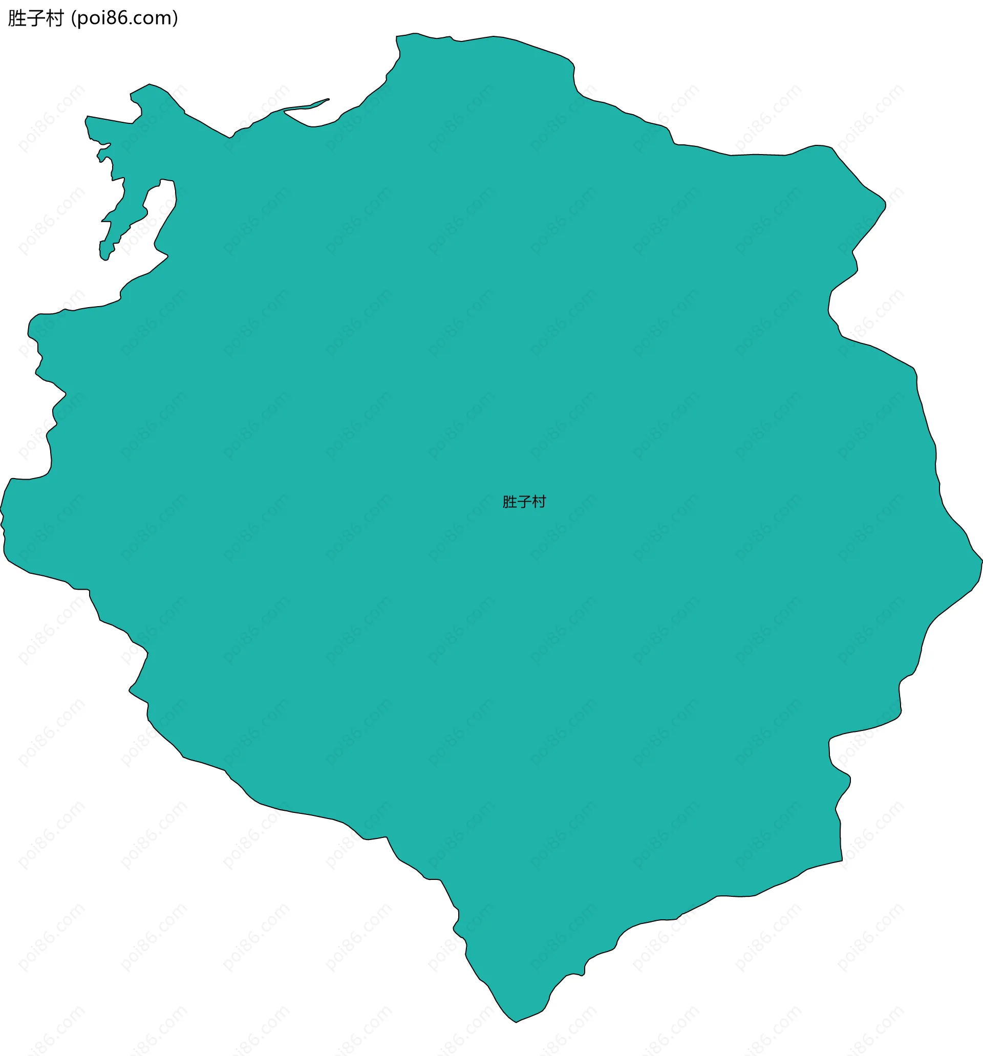 胜子村边界地图