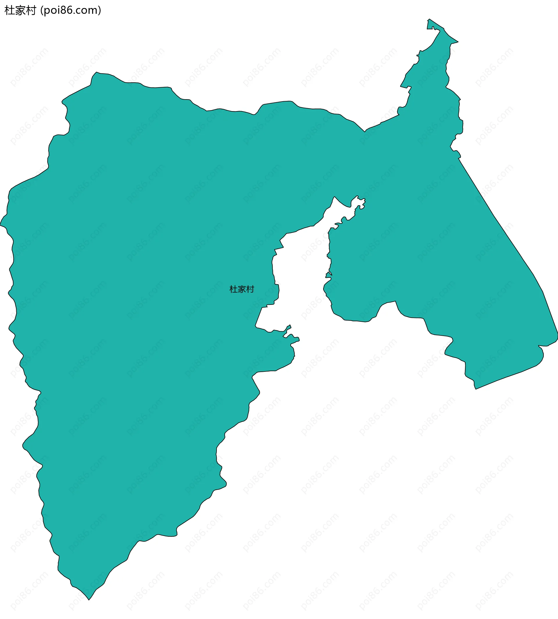 杜家村边界地图