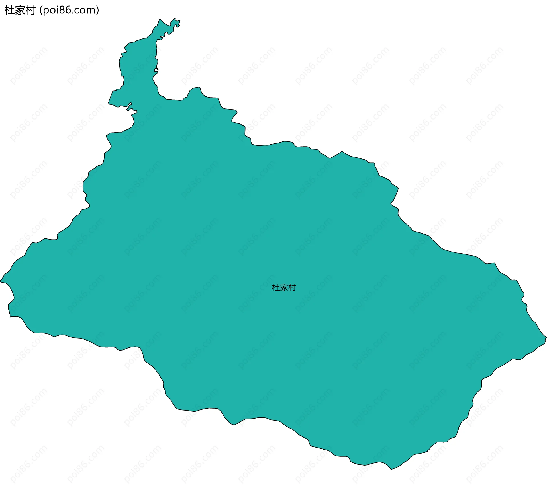 杜家村边界地图