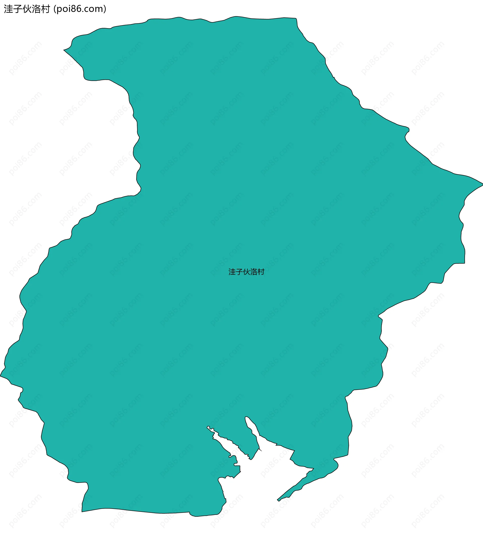 洼子伙洛村边界地图