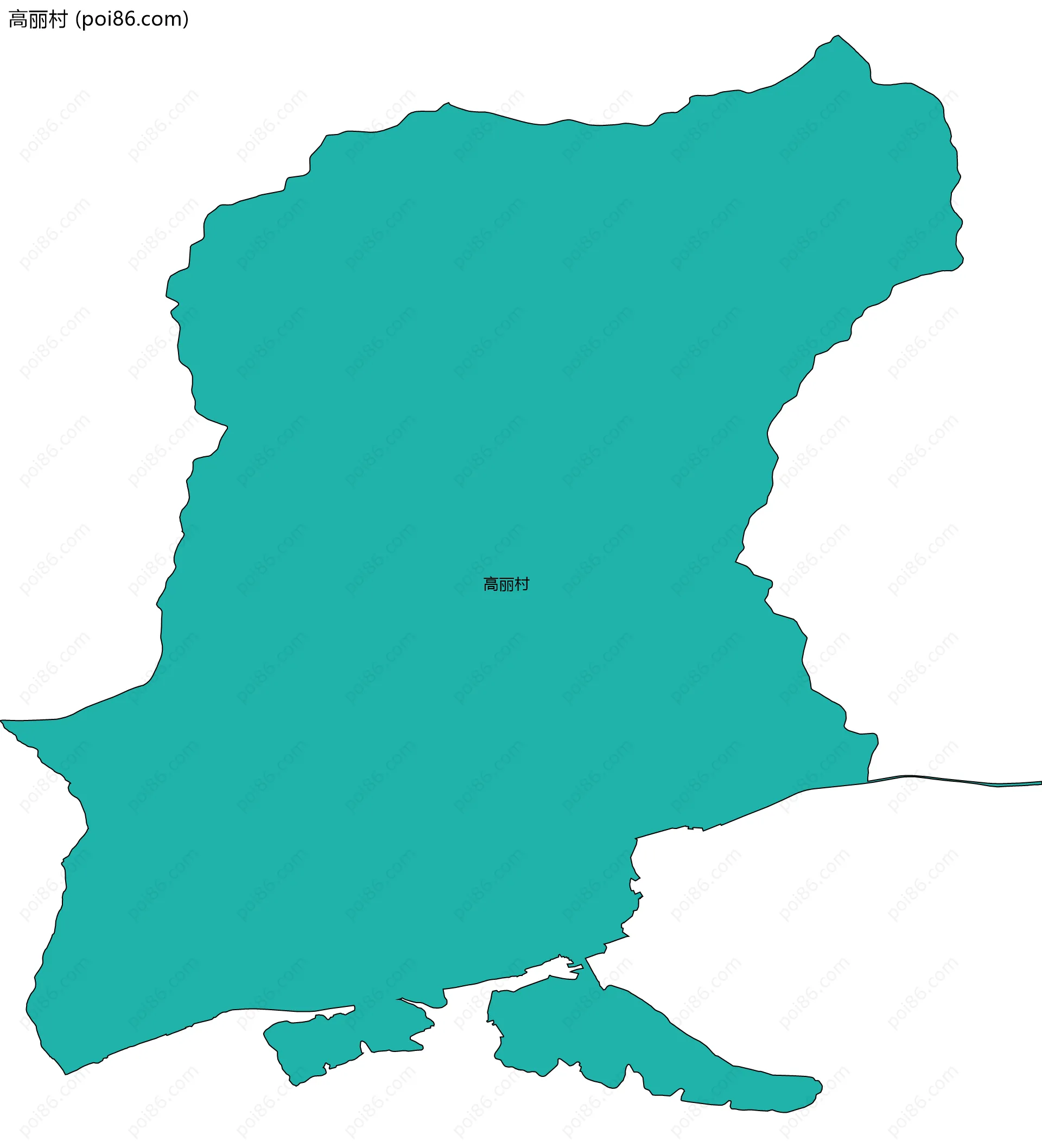 高丽村边界地图