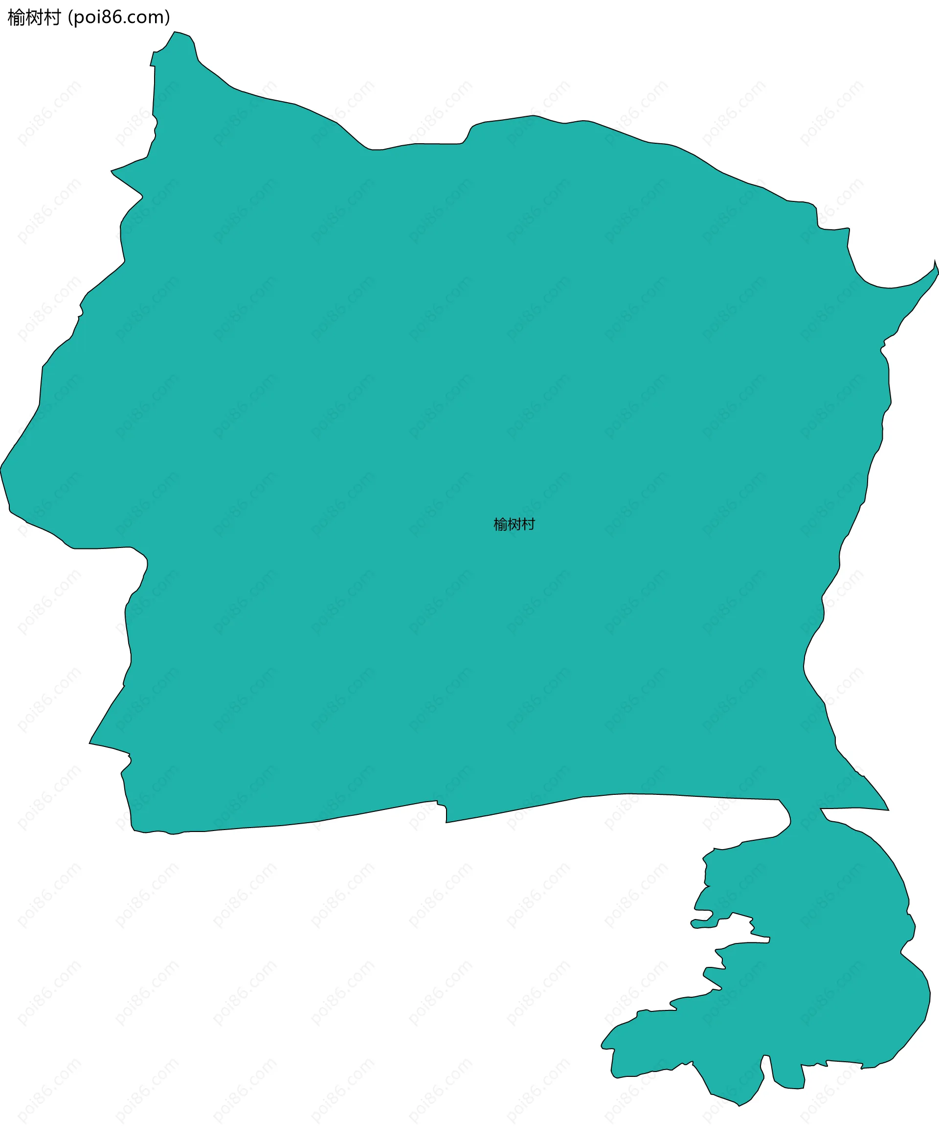 榆树村边界地图