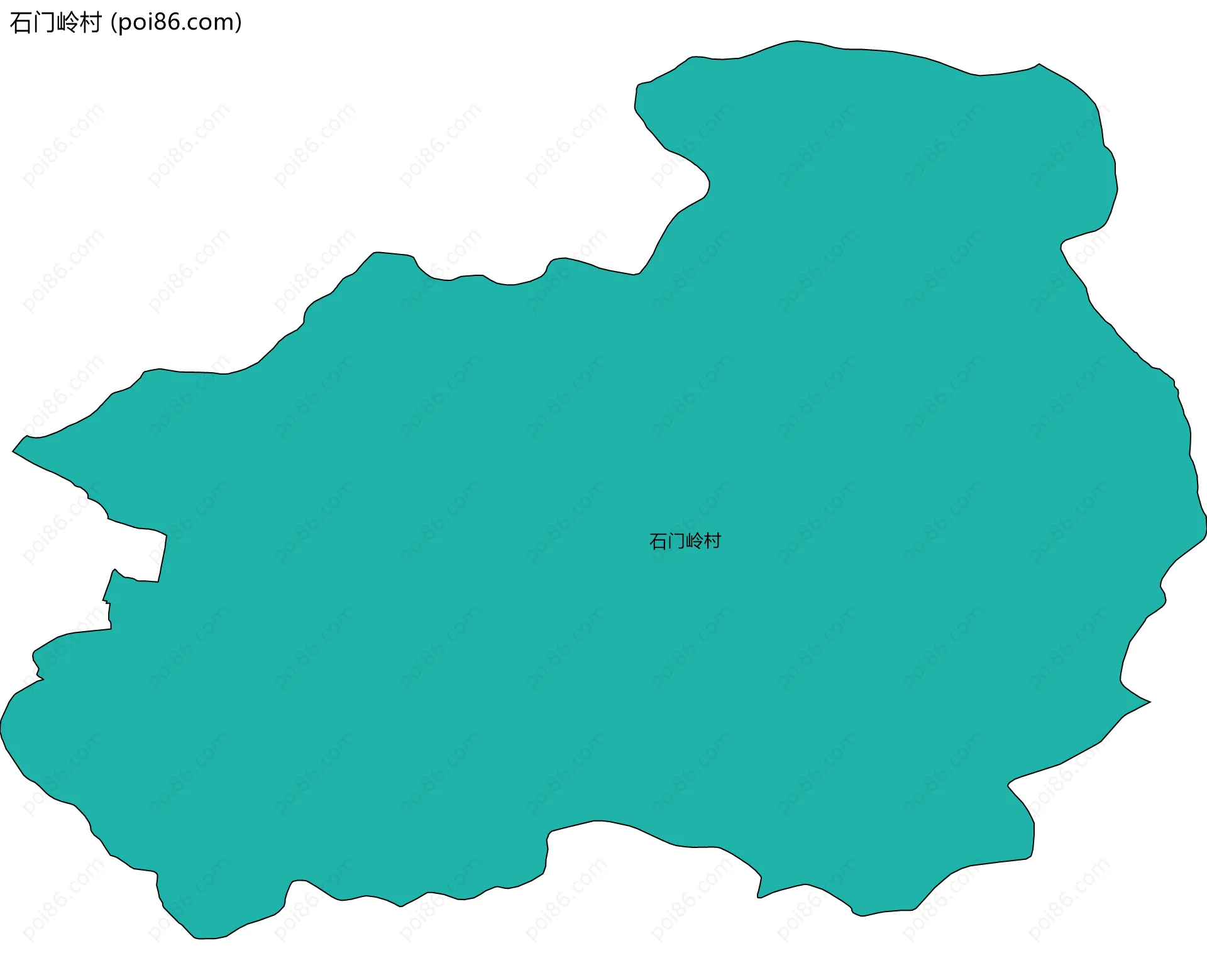 石门岭村边界地图