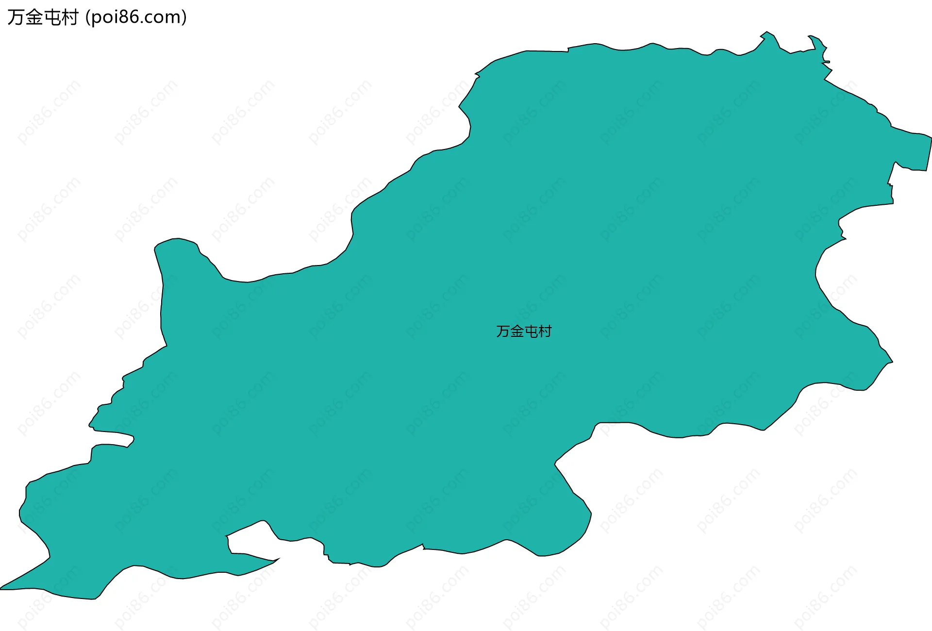 万金屯村边界地图