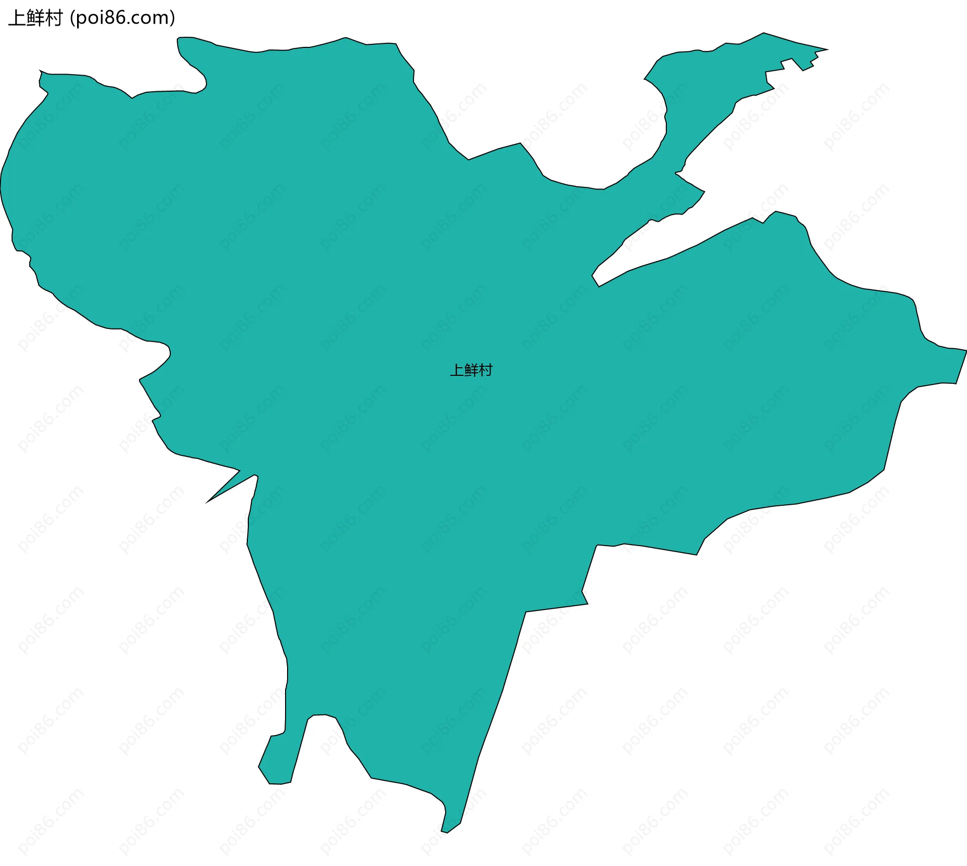 上鲜村边界地图