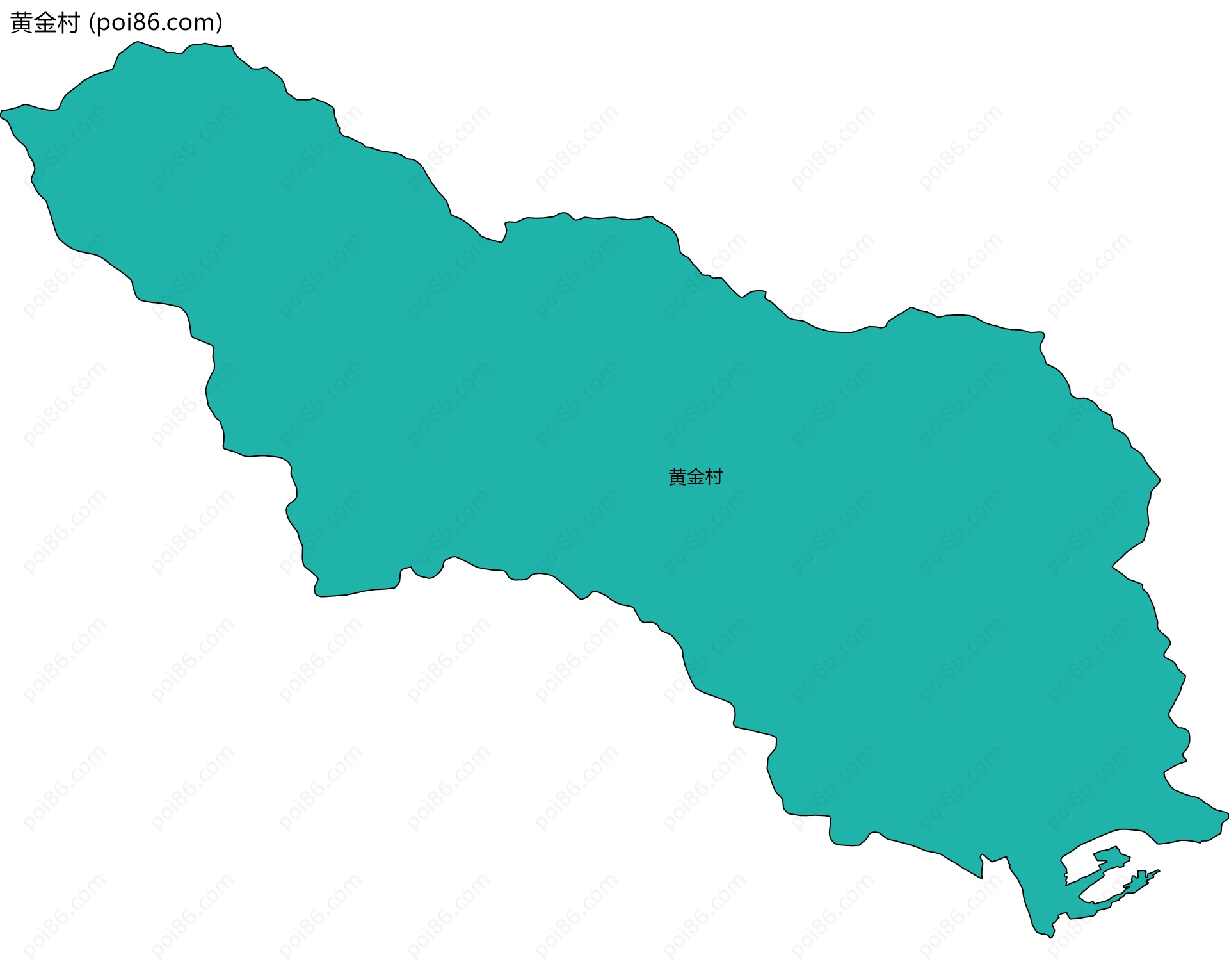 黄金村边界地图