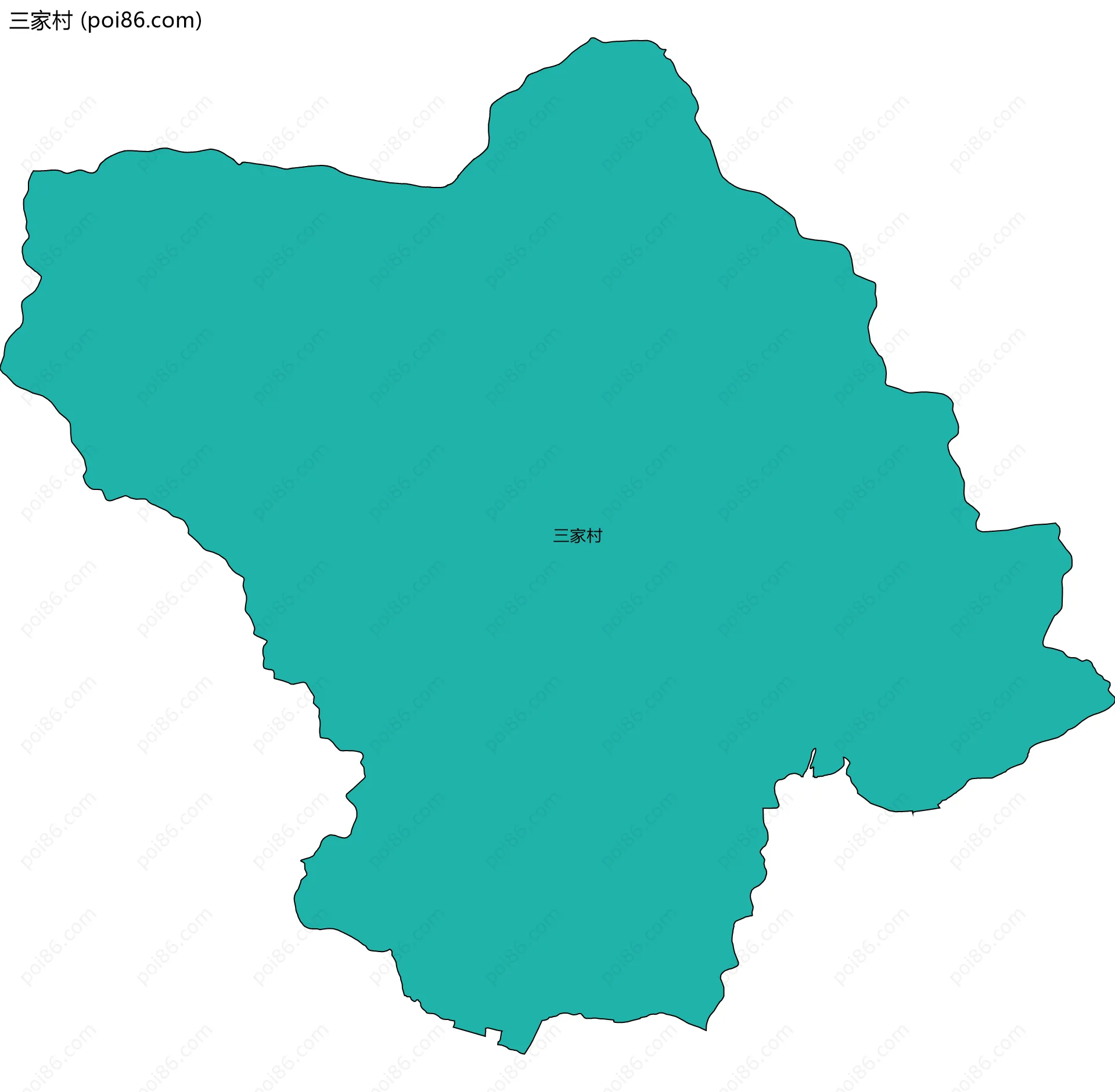 三家村边界地图