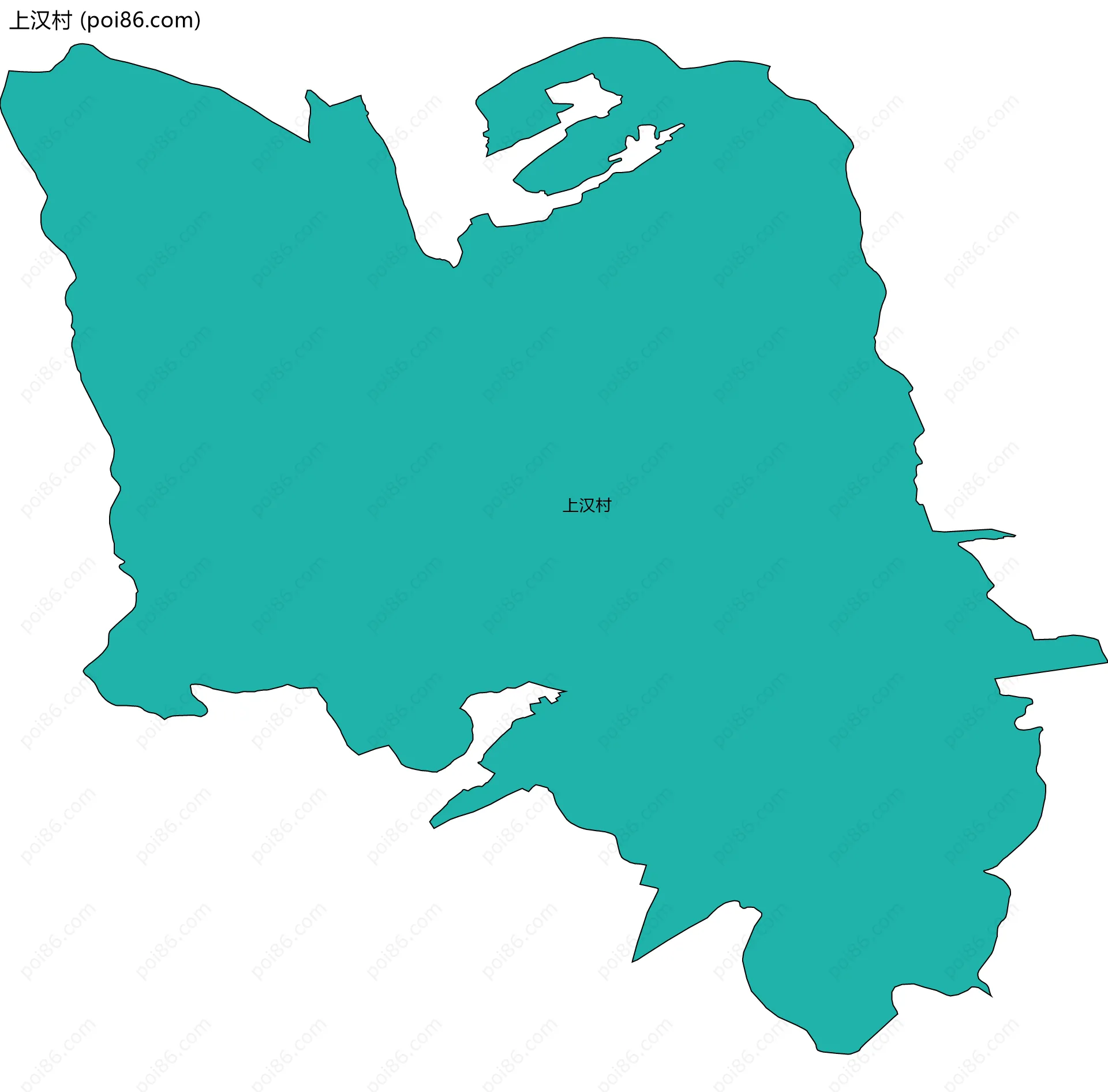 上汉村边界地图