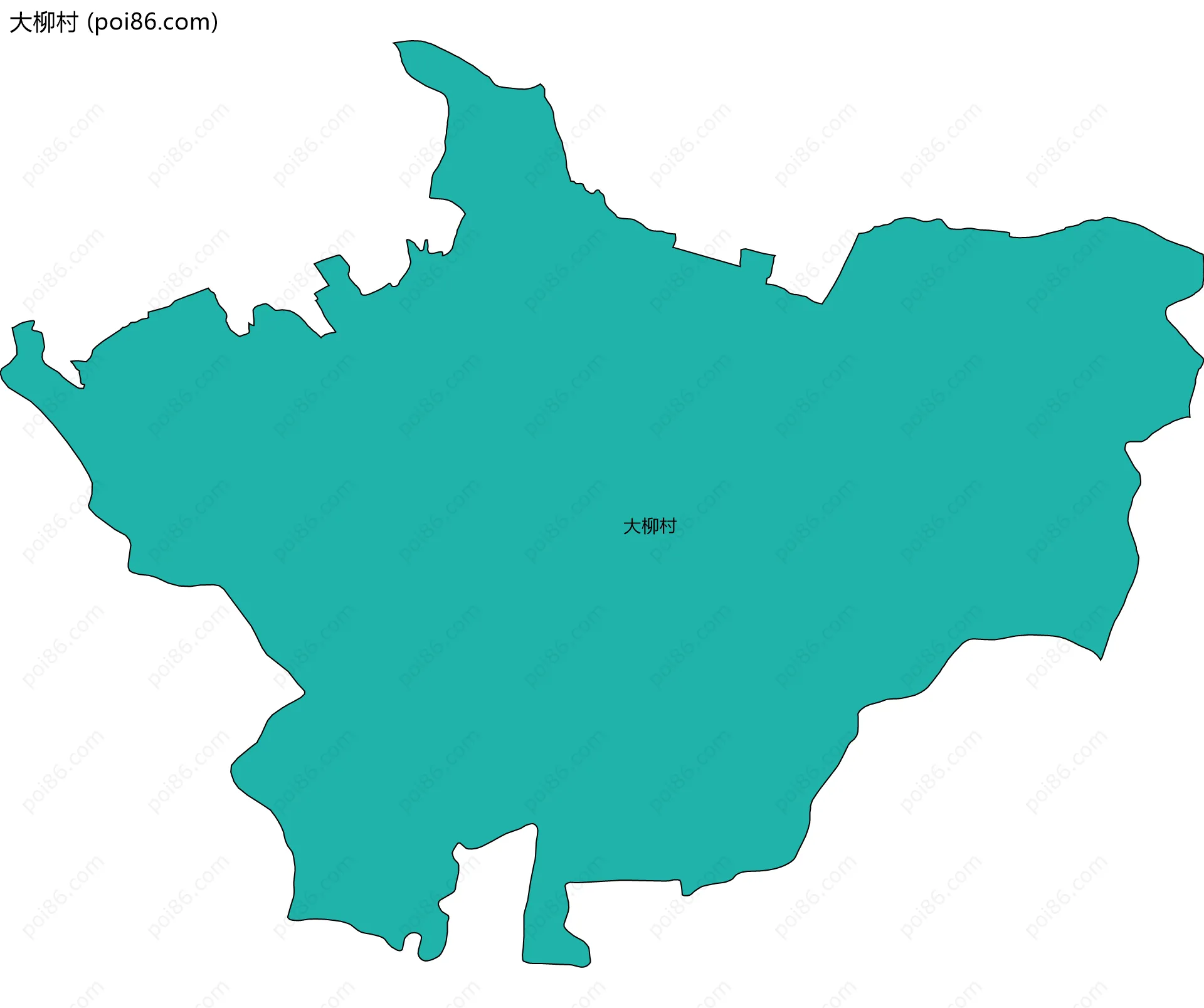 大柳村边界地图