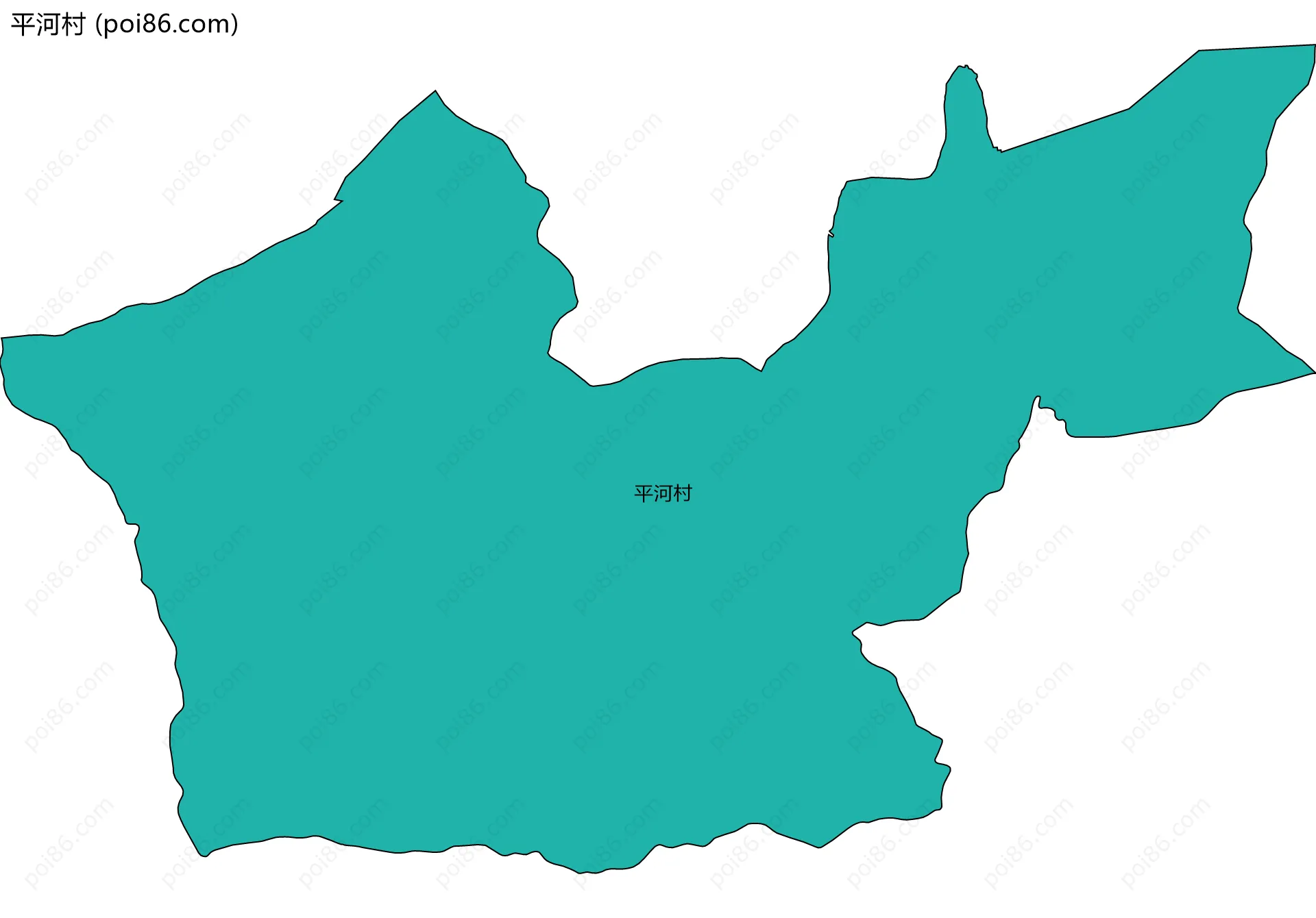 平河村边界地图