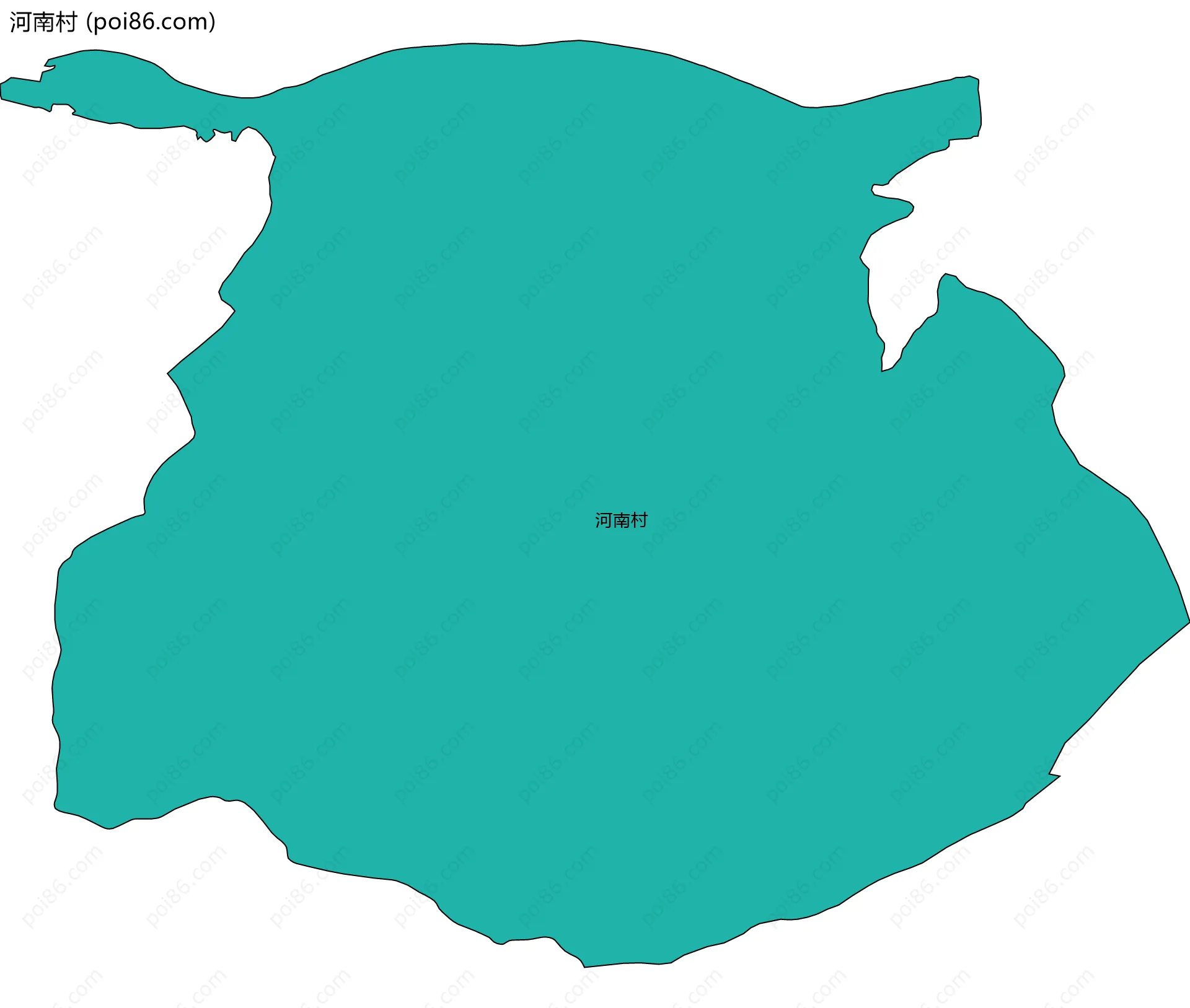 河南村边界地图