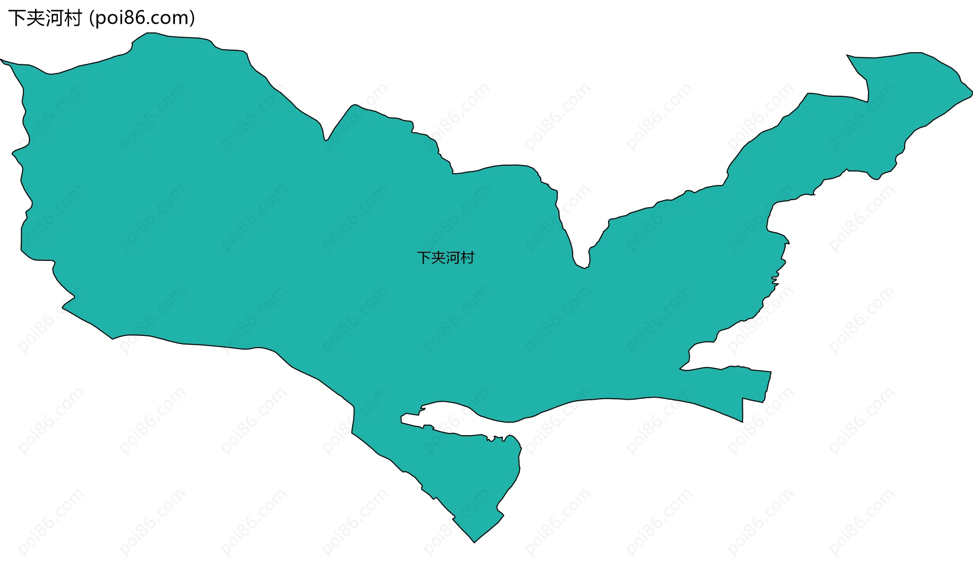 下夹河村边界地图