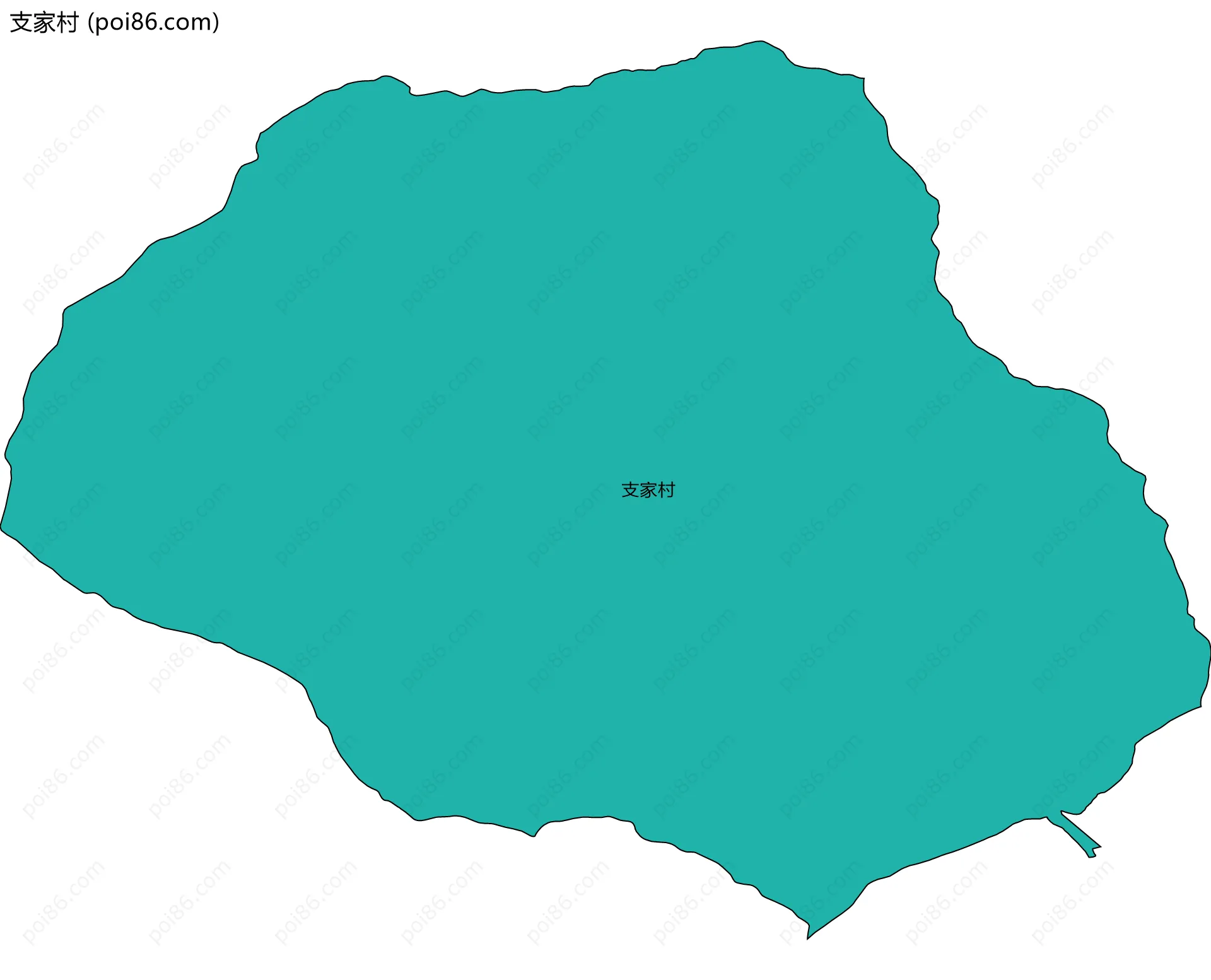 支家村边界地图