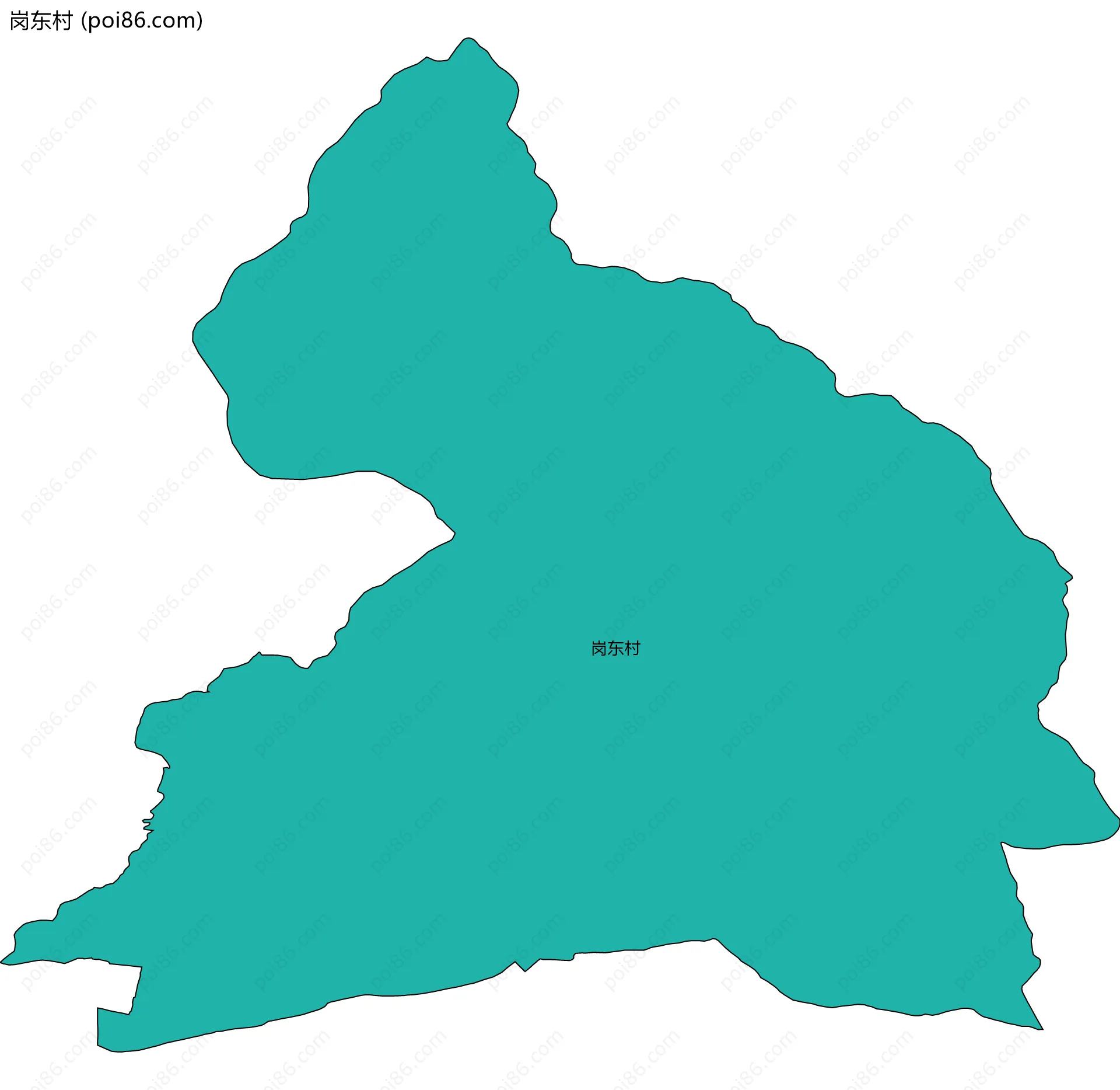 岗东村边界地图