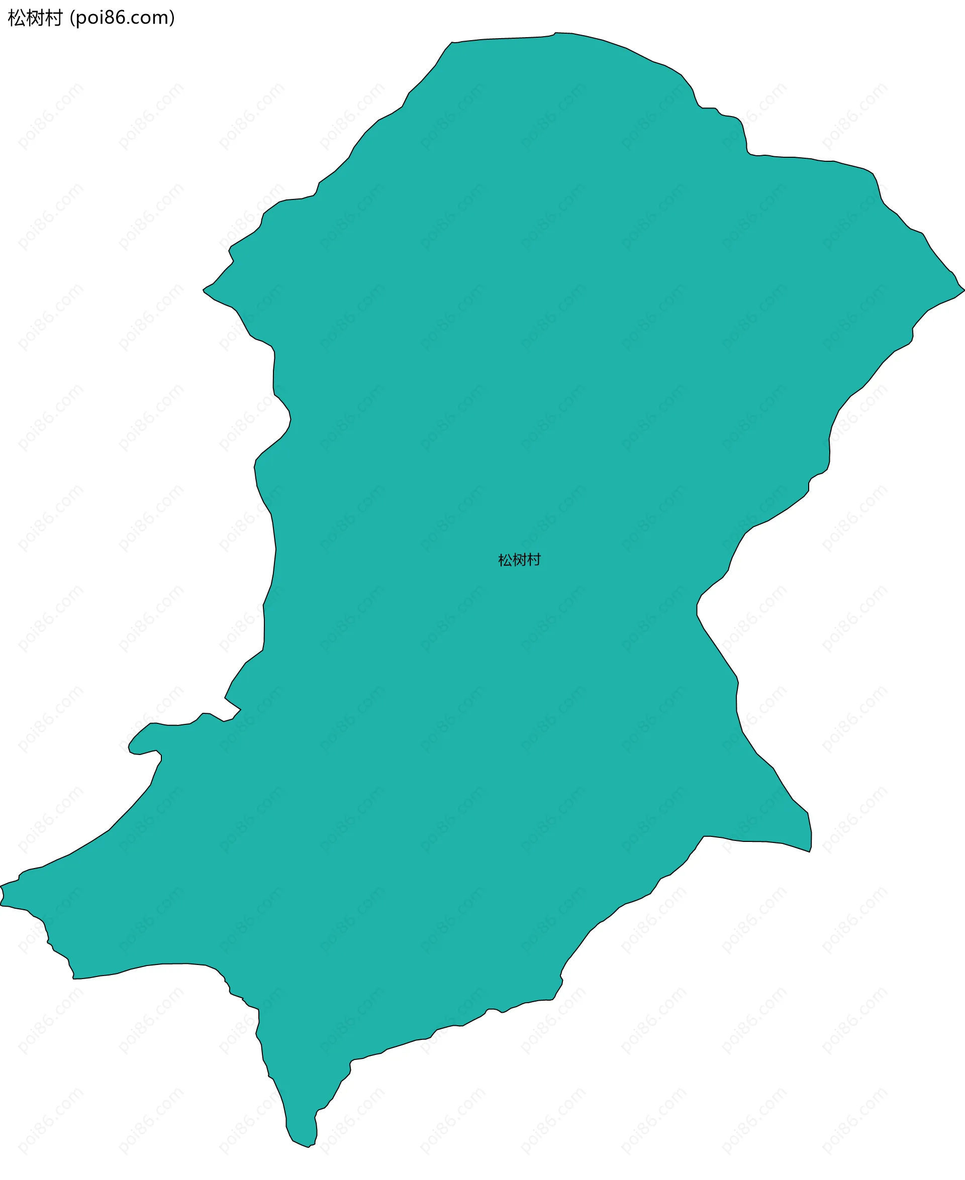 松树村边界地图