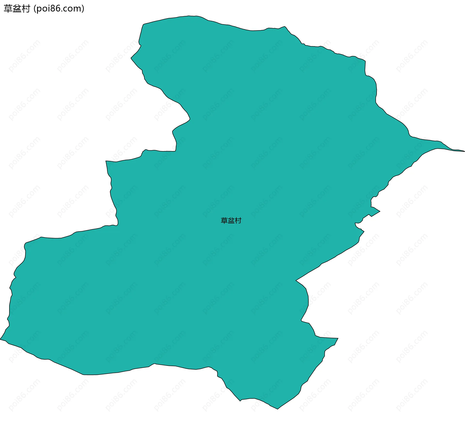 草盆村边界地图