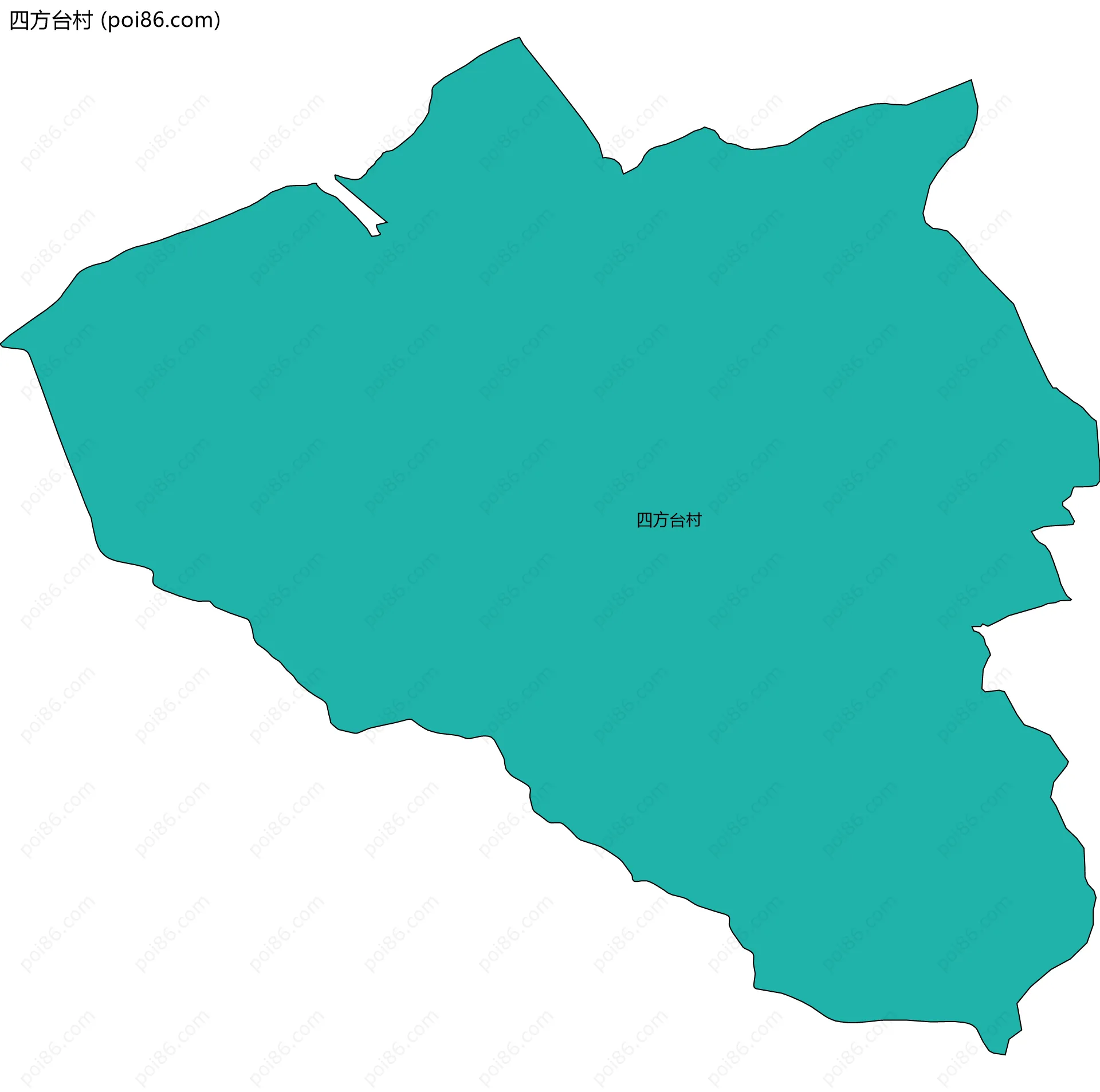 四方台村边界地图