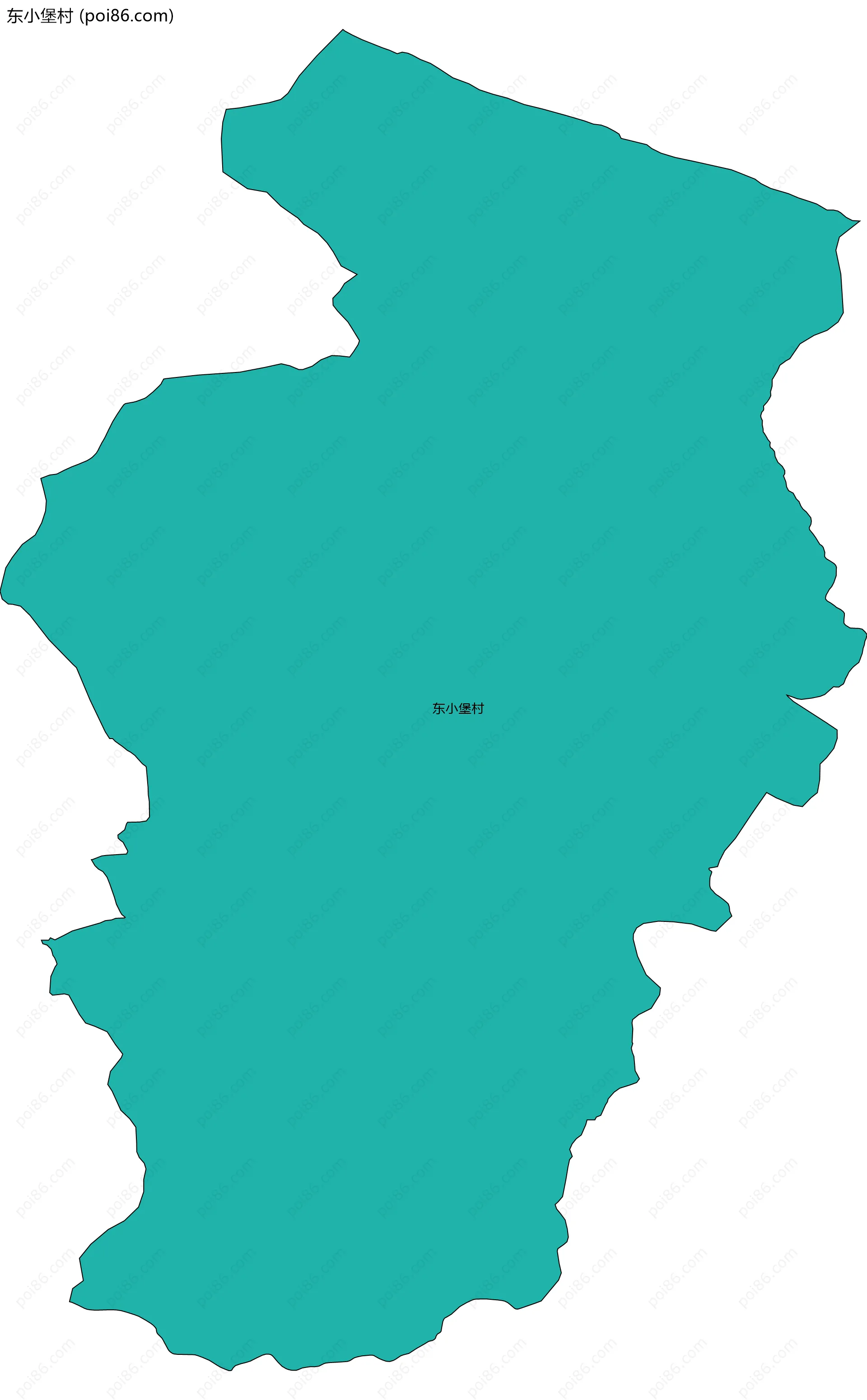 东小堡村边界地图