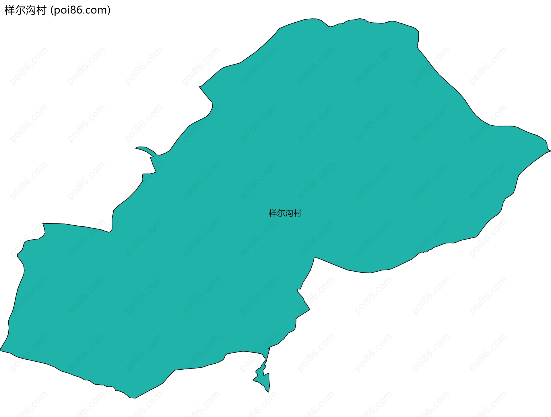 样尔沟村边界地图