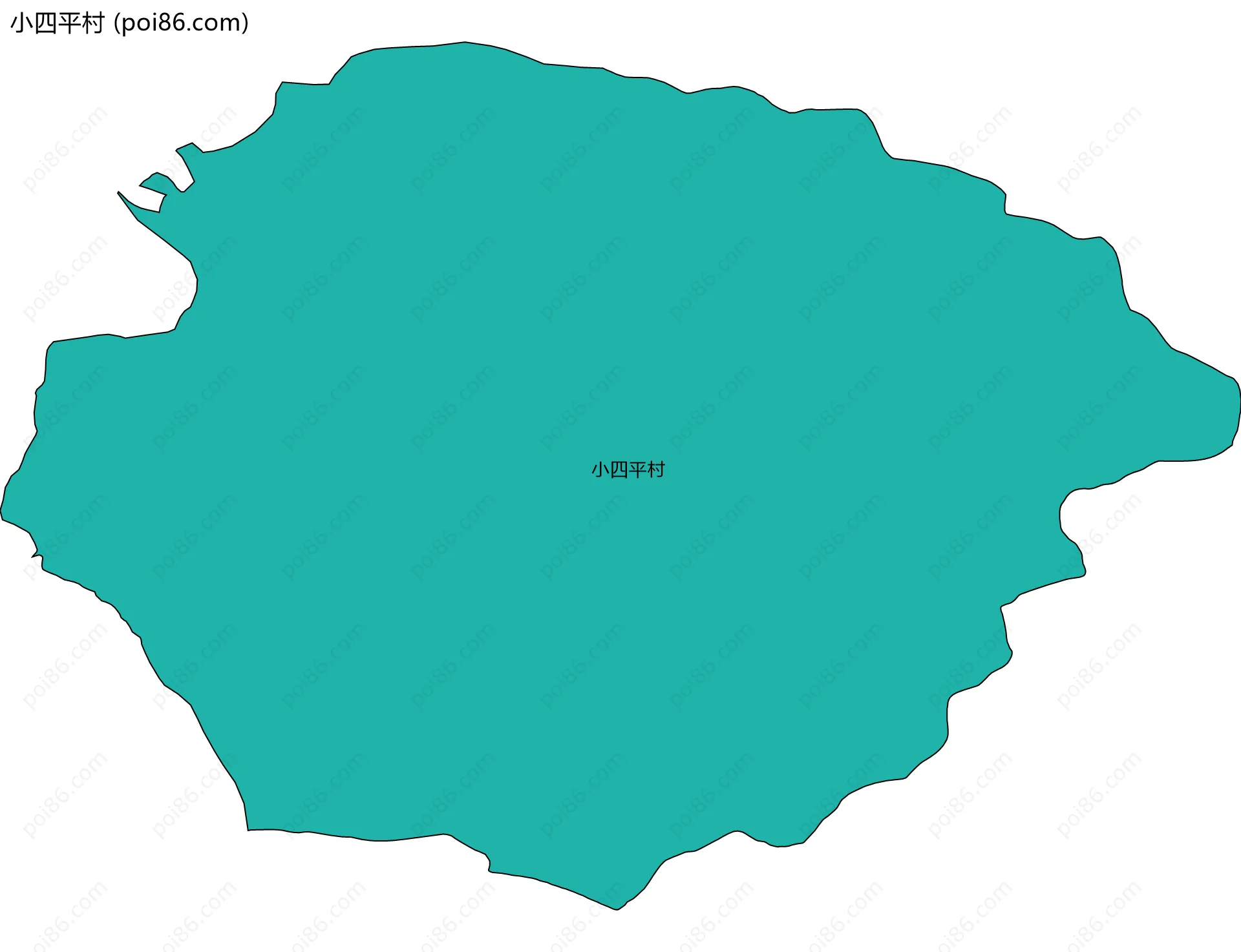 小四平村边界地图