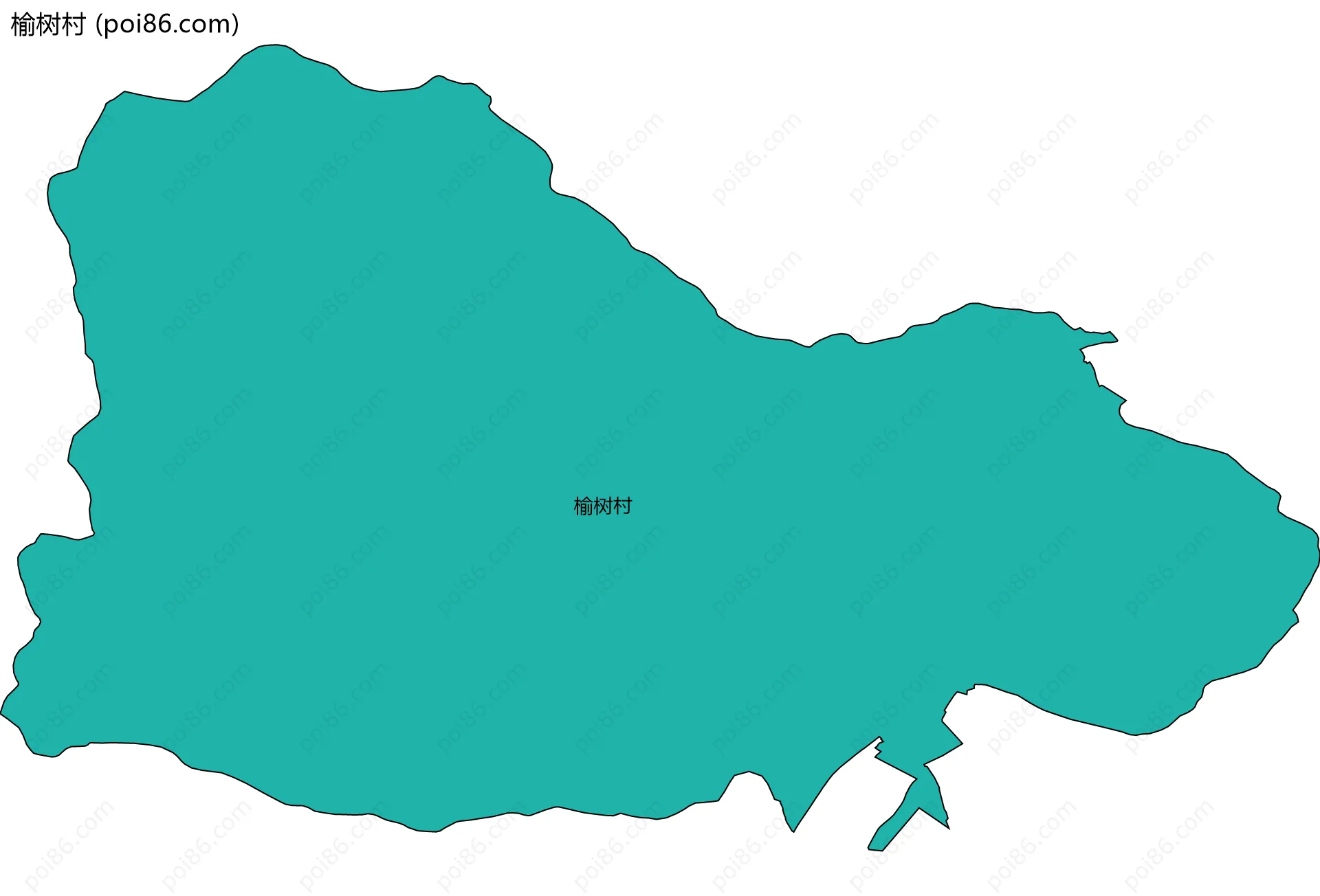 榆树村边界地图