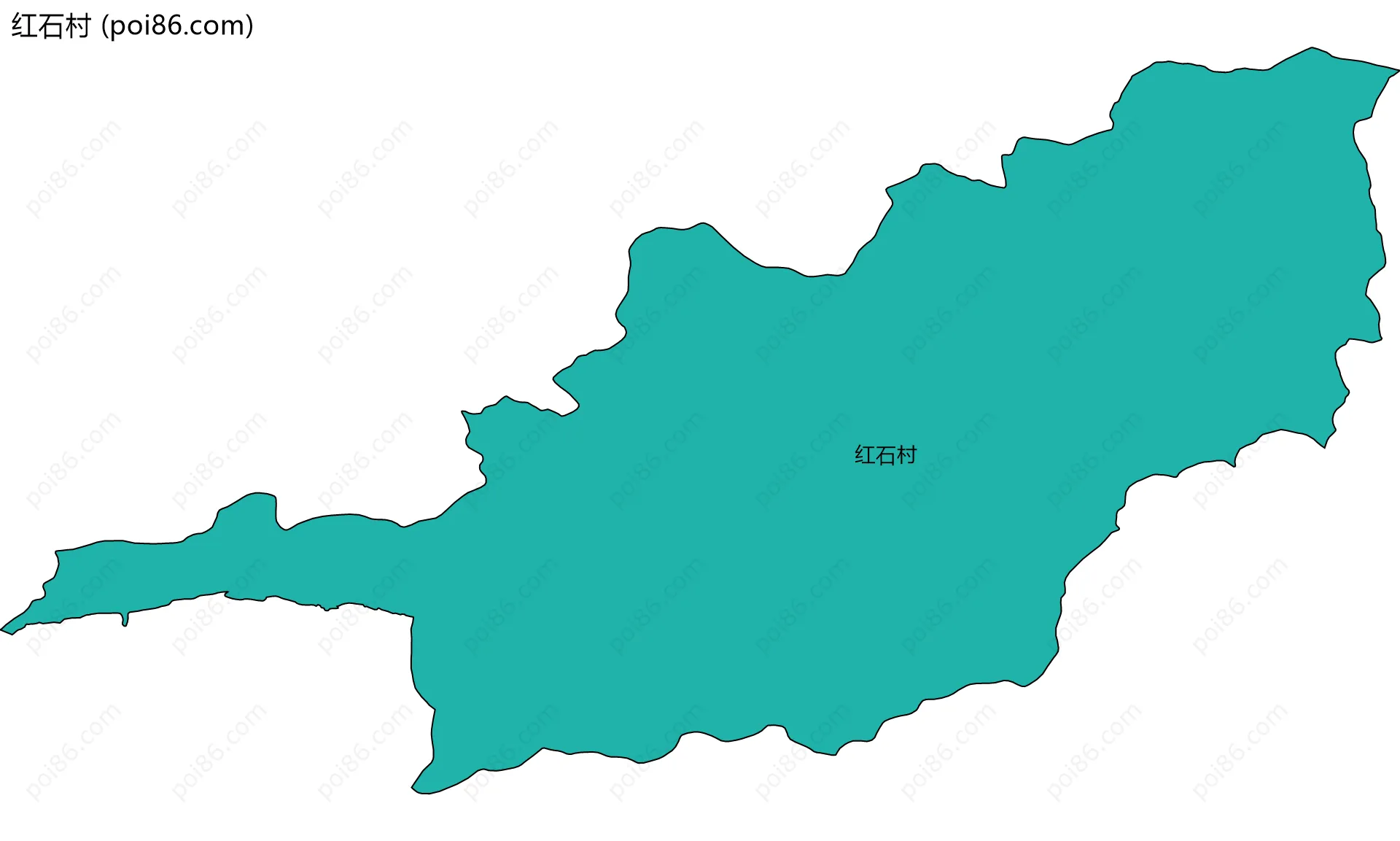 红石村边界地图