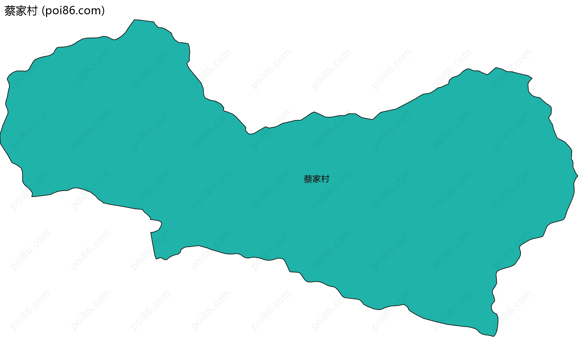 蔡家村边界地图