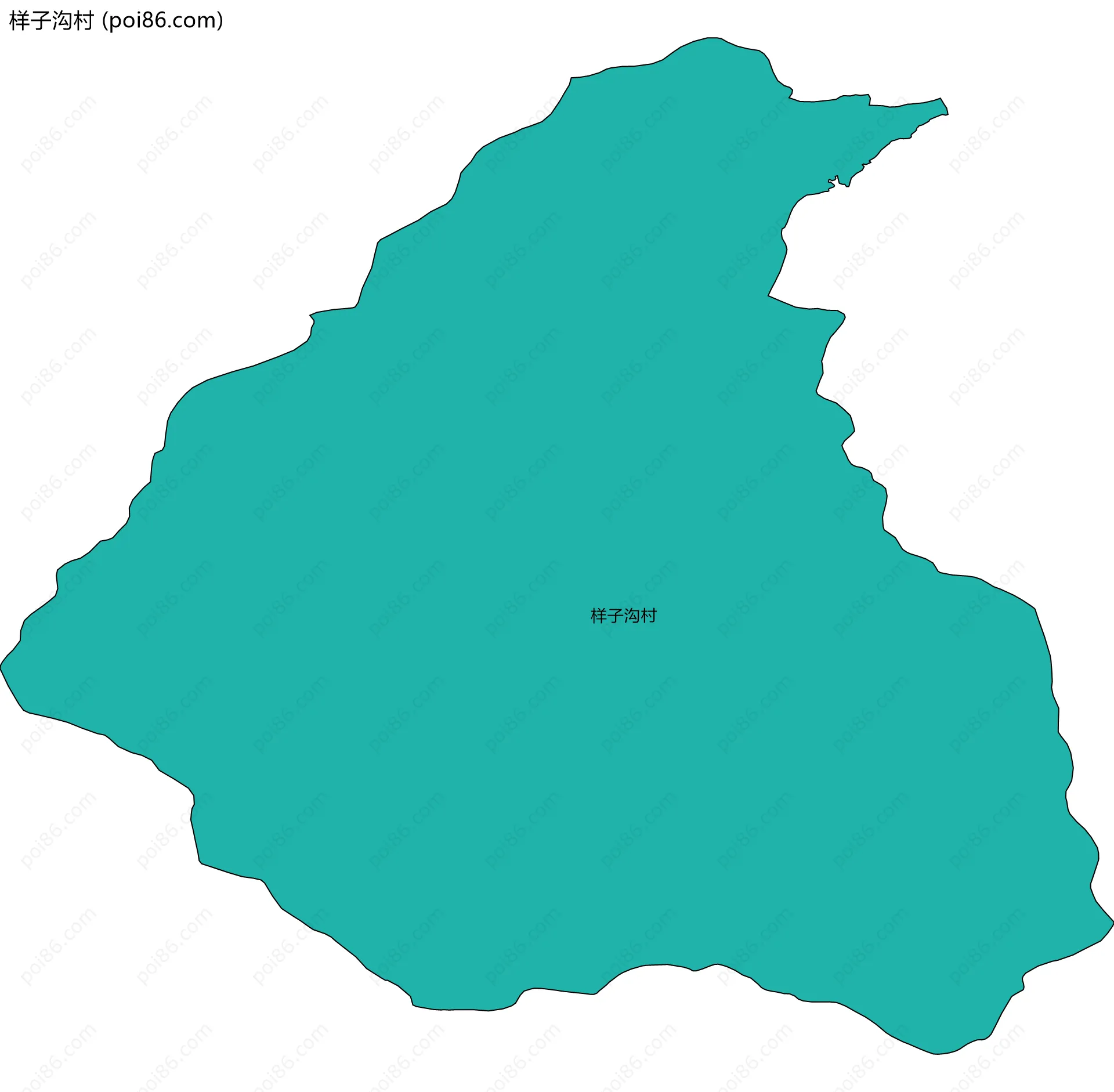样子沟村边界地图