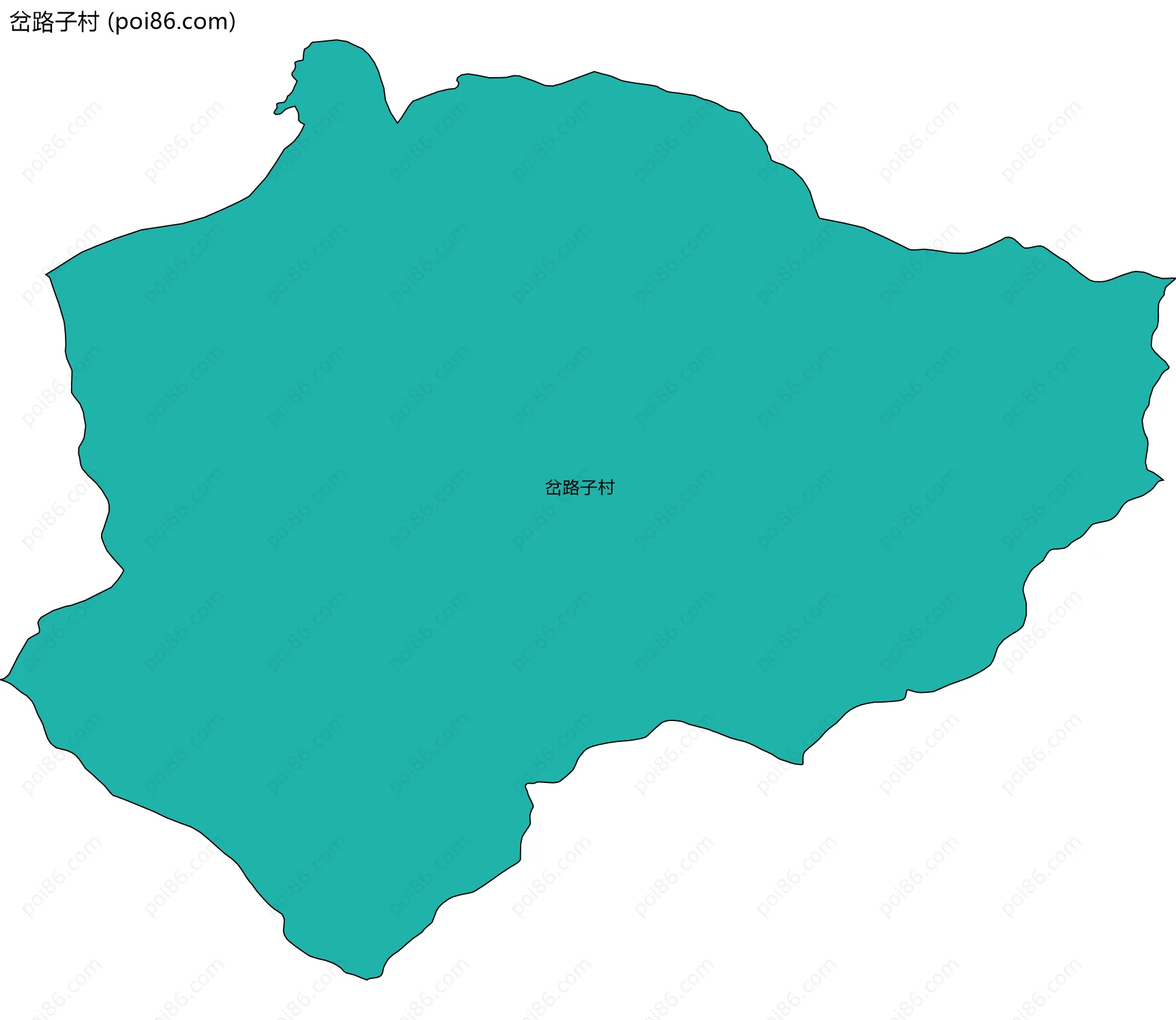 岔路子村边界地图