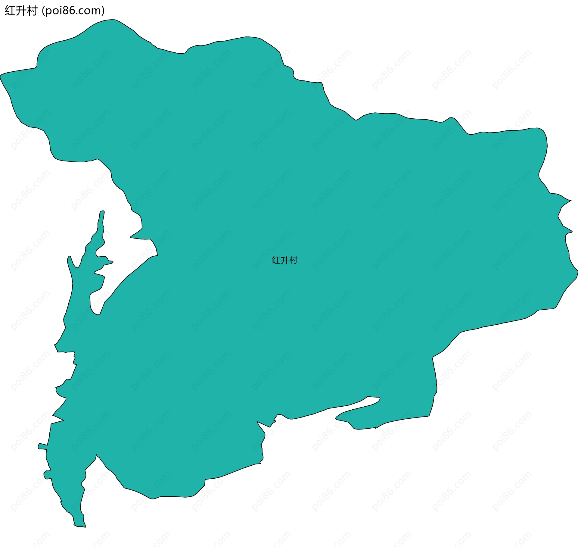 红升村边界地图