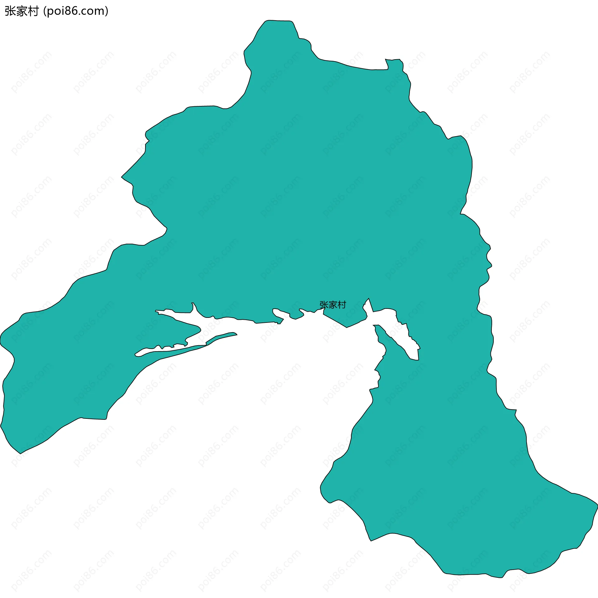 张家村边界地图