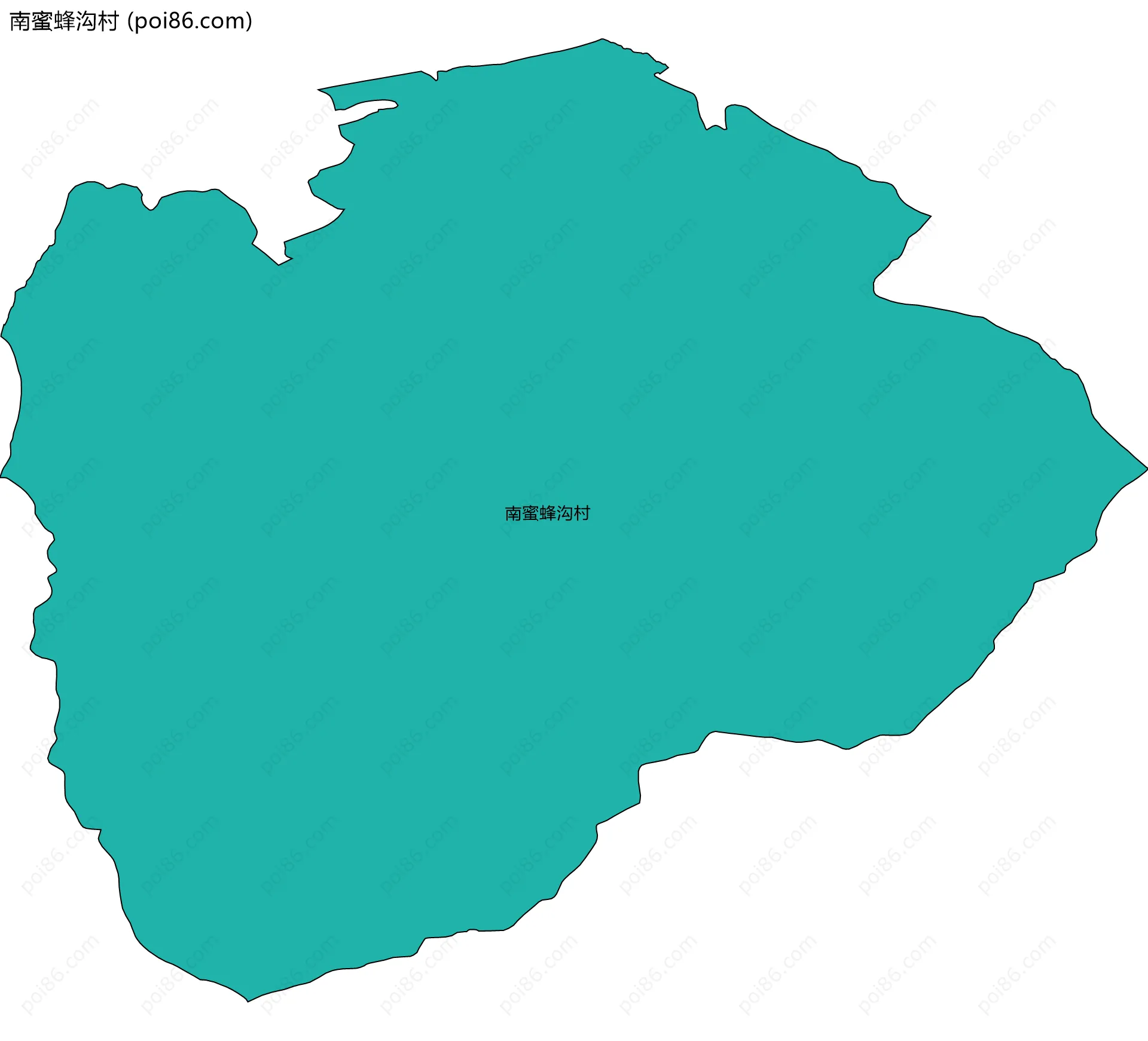 南蜜蜂沟村边界地图