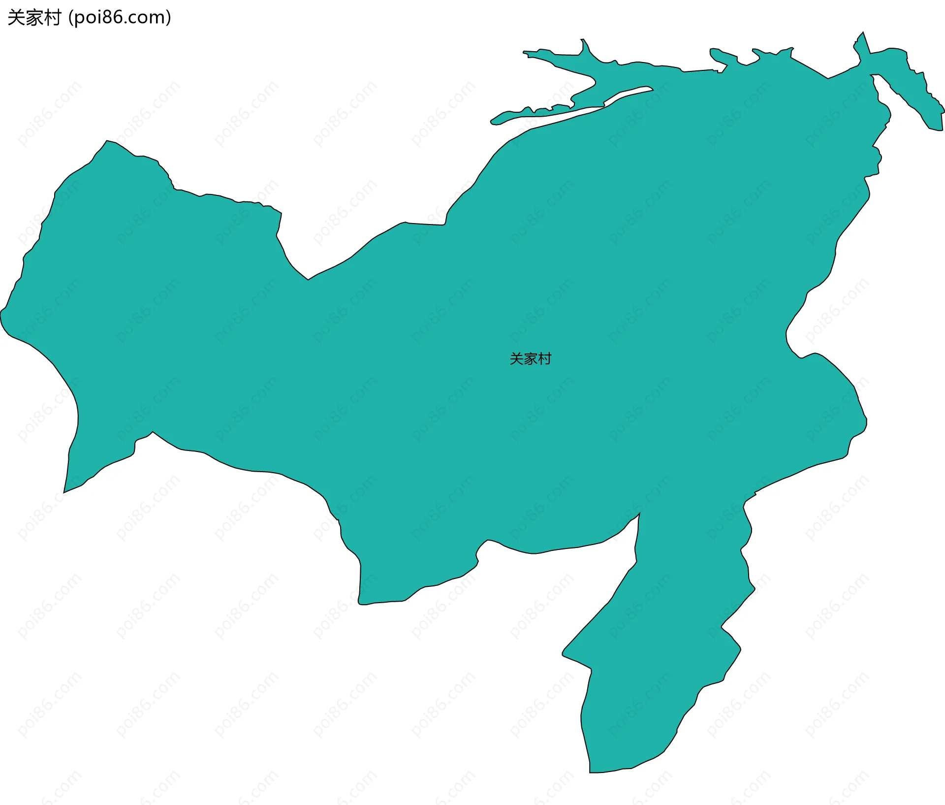 关家村边界地图