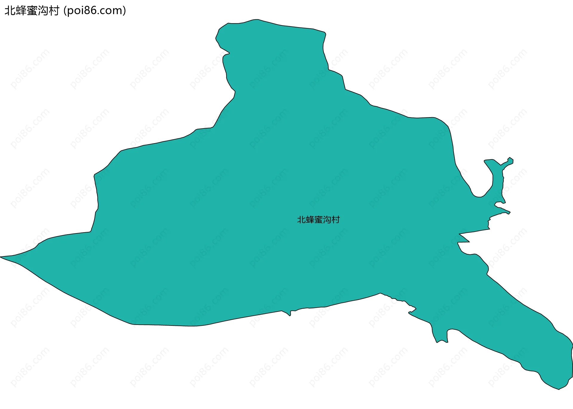 北蜂蜜沟村边界地图