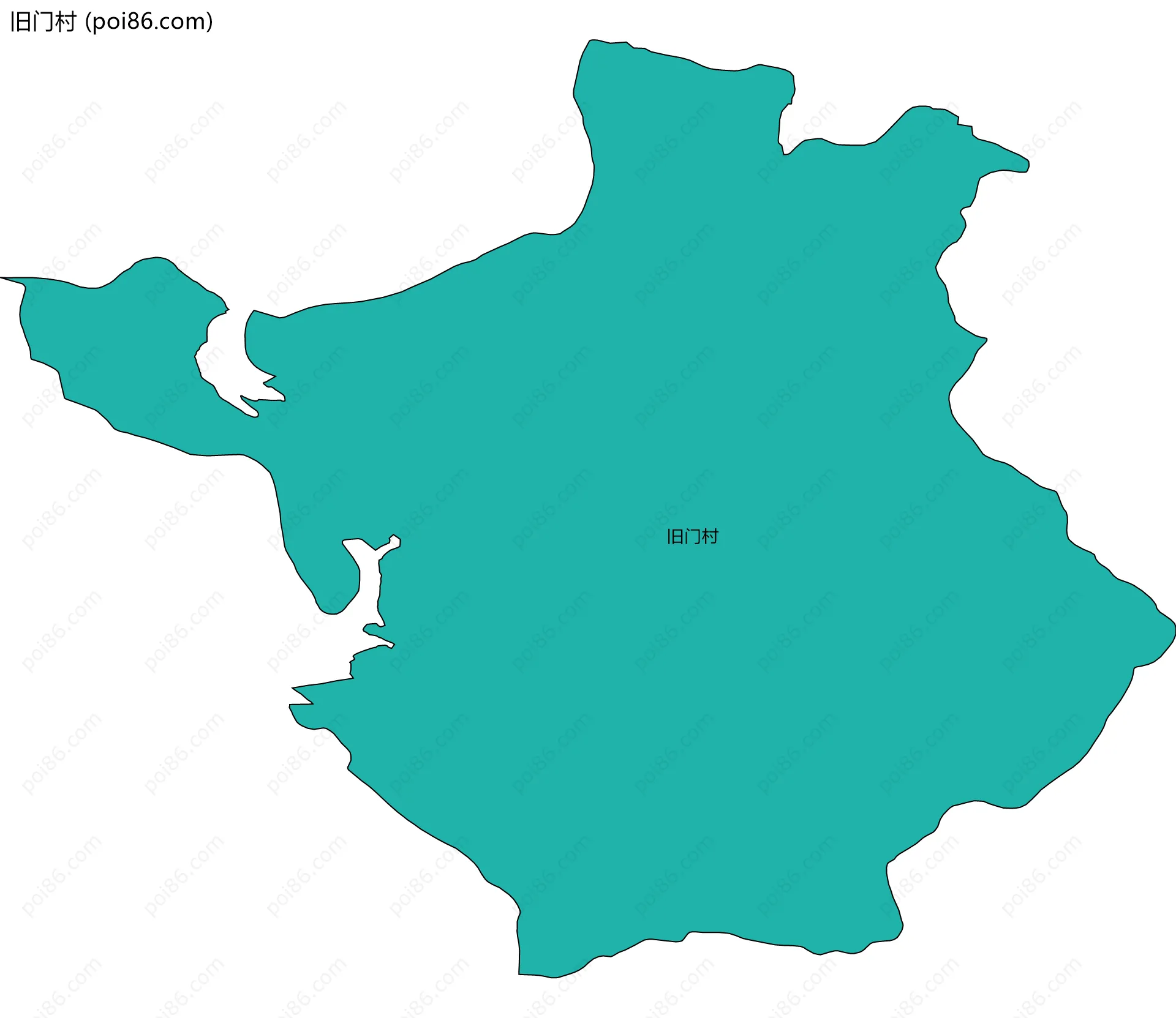 旧门村边界地图