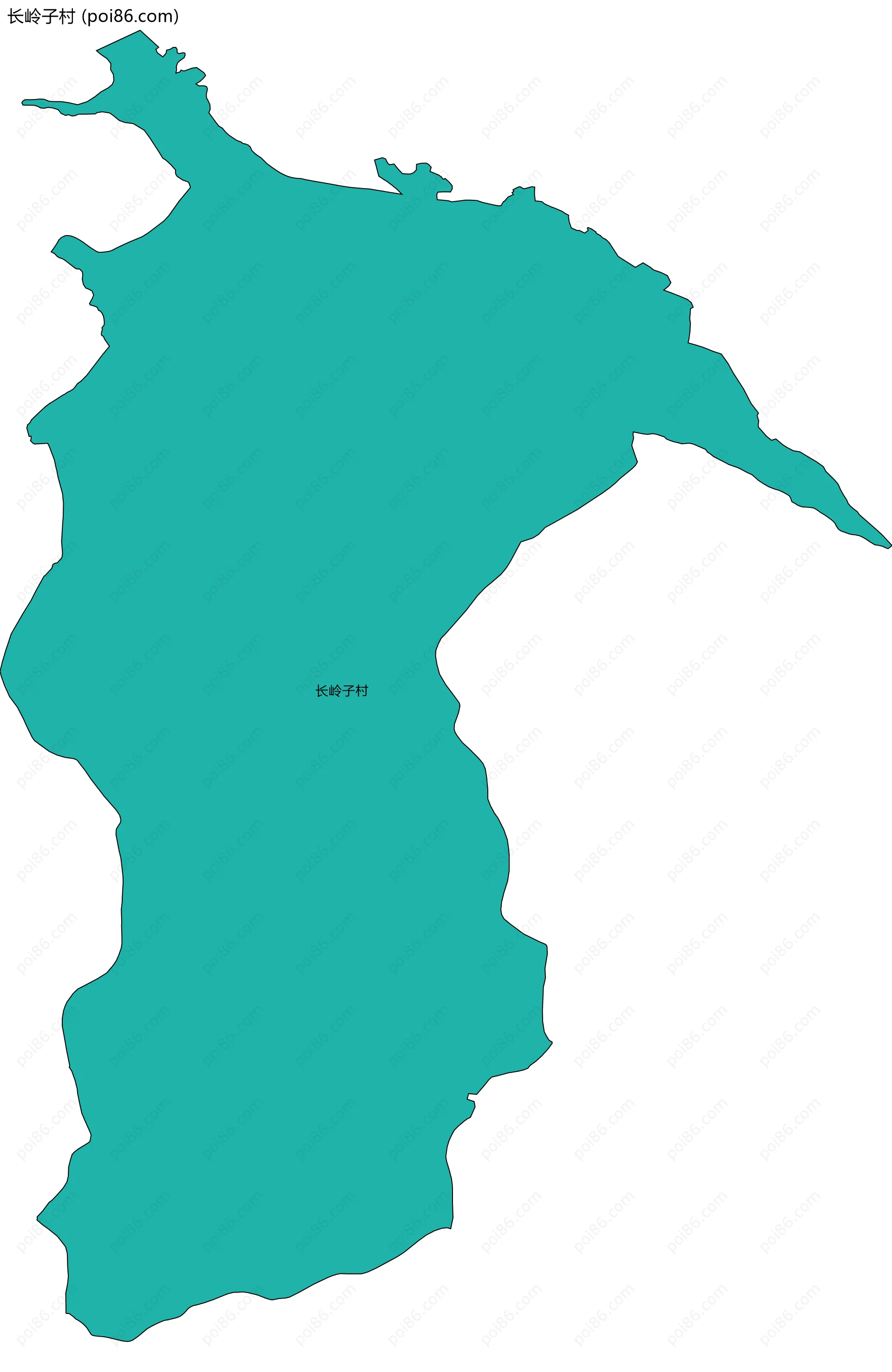 长岭子村边界地图